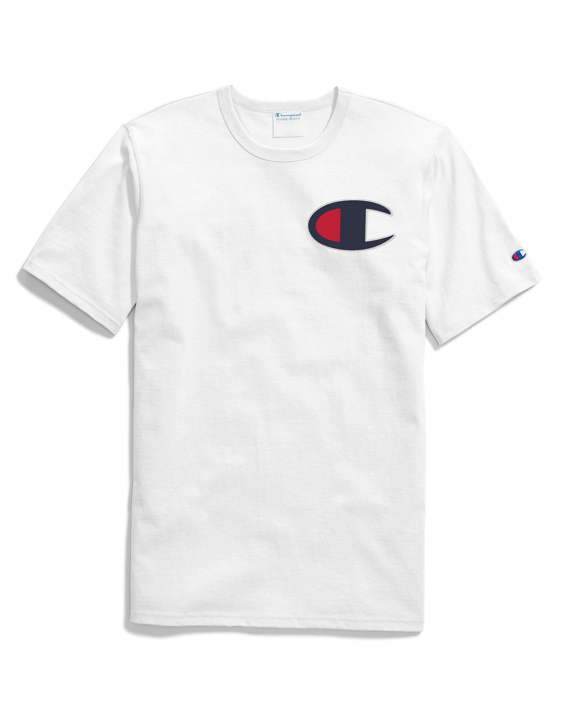 all white champion shirt