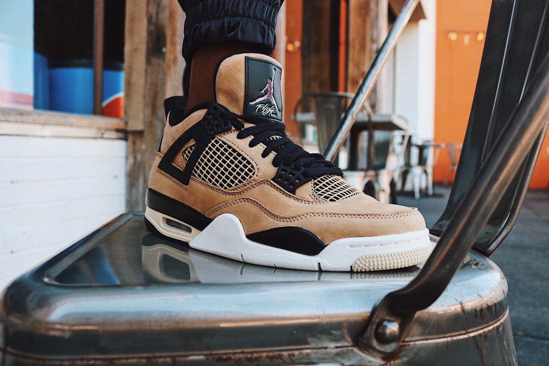 jordan 4 fossil on feet