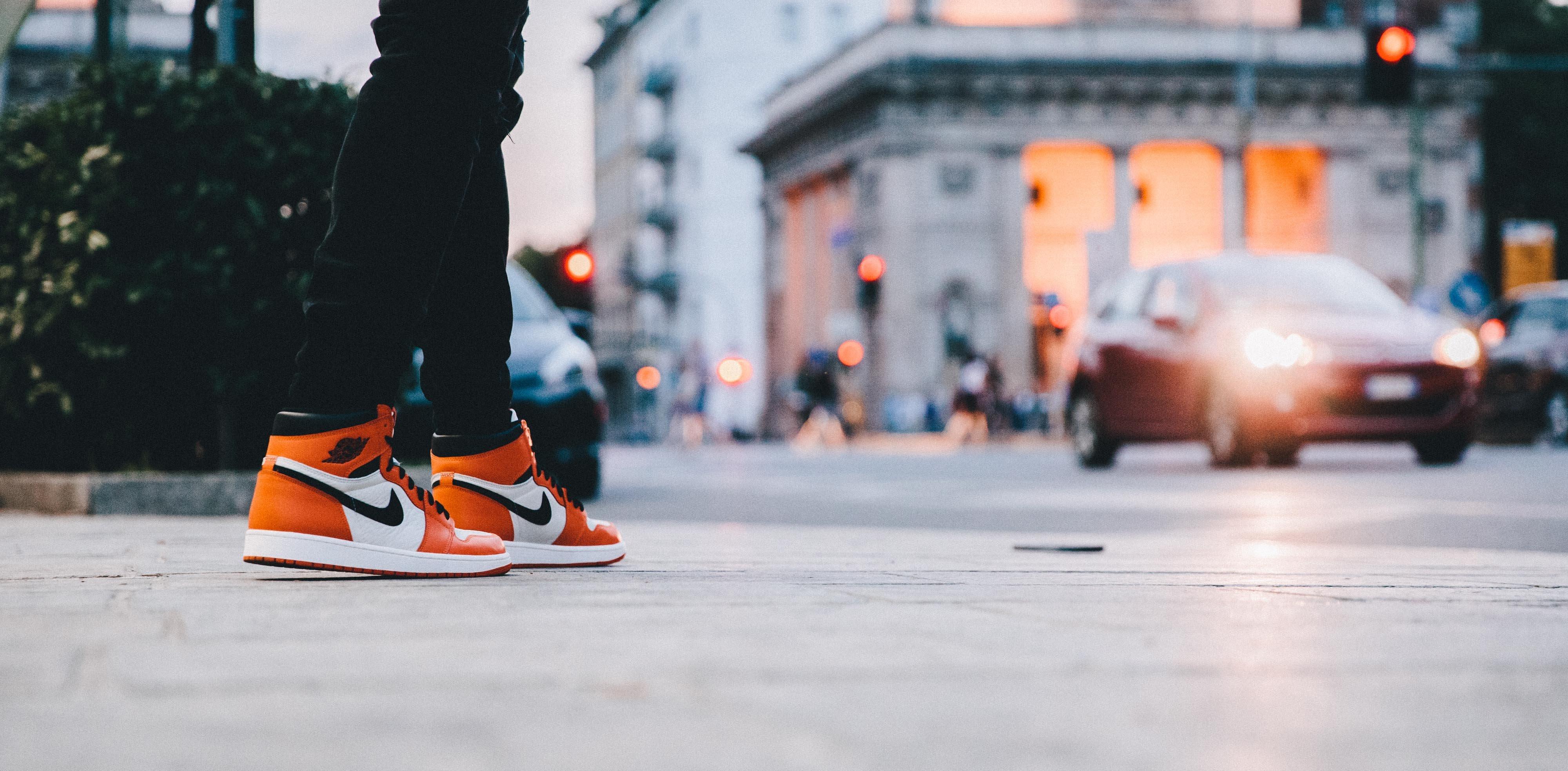 Jordan 1 orange on cheap feet