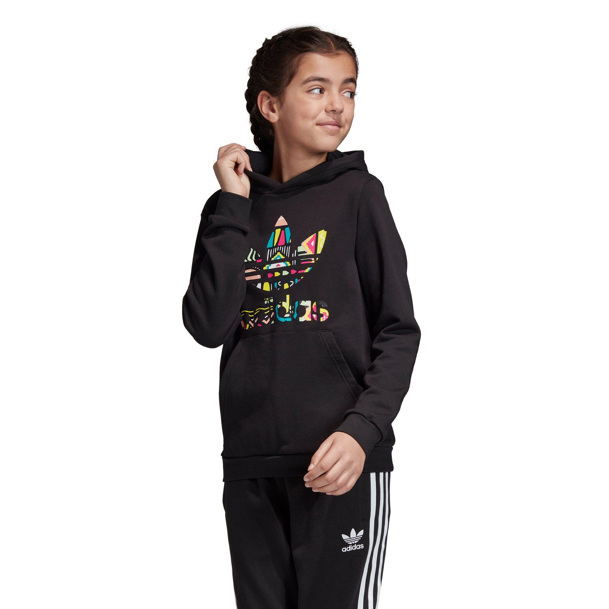 adidas trefoil hoodie girls