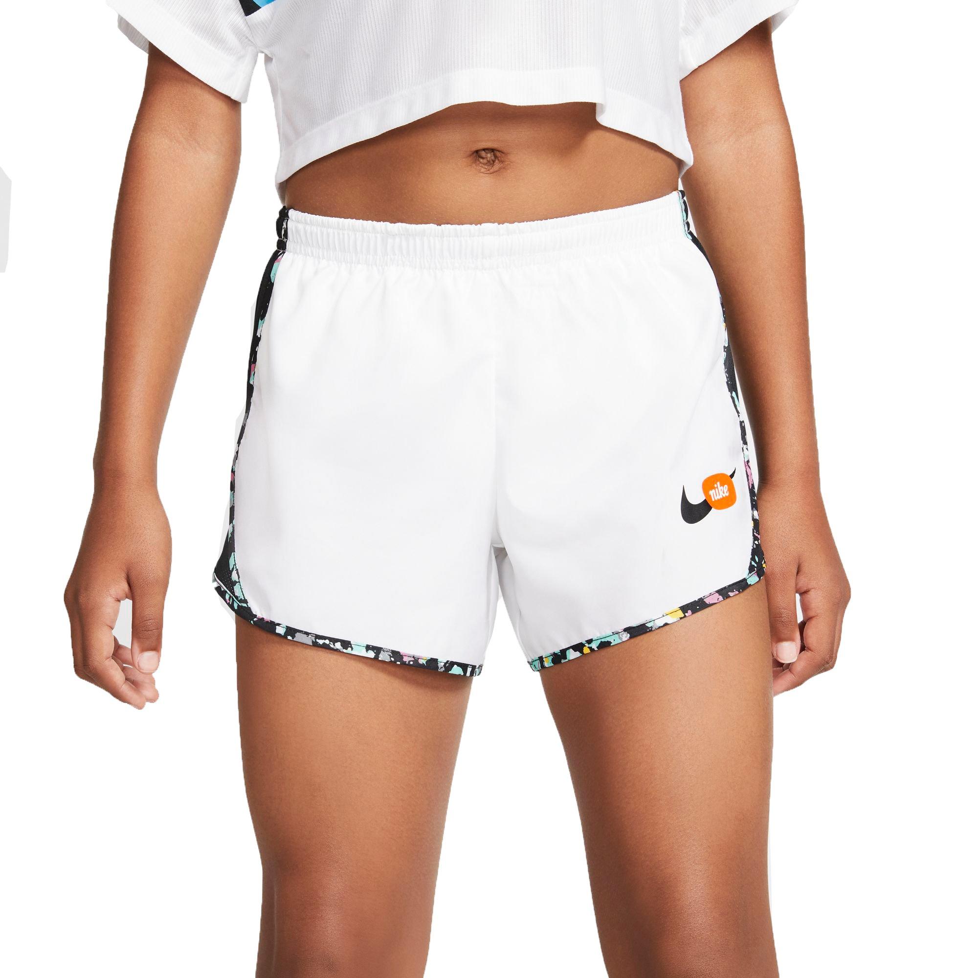 nike girls white shorts