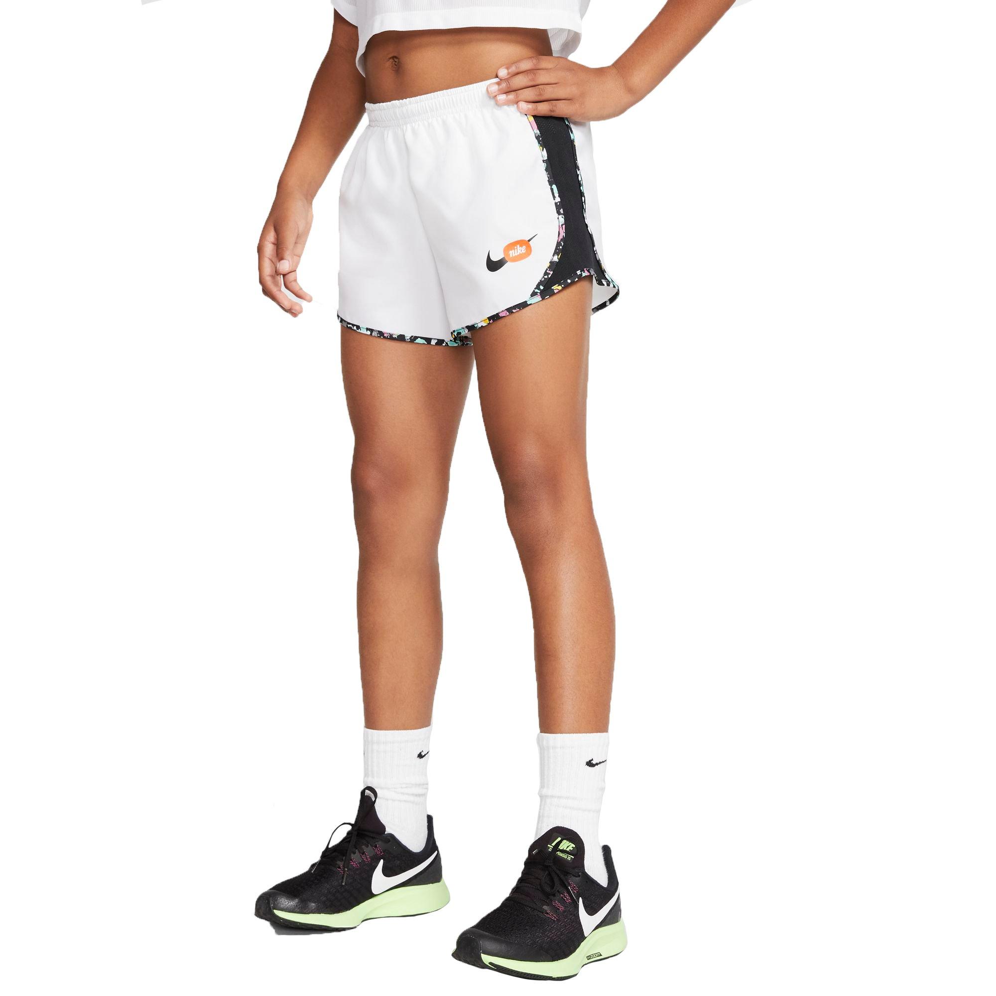 girls white nike shorts