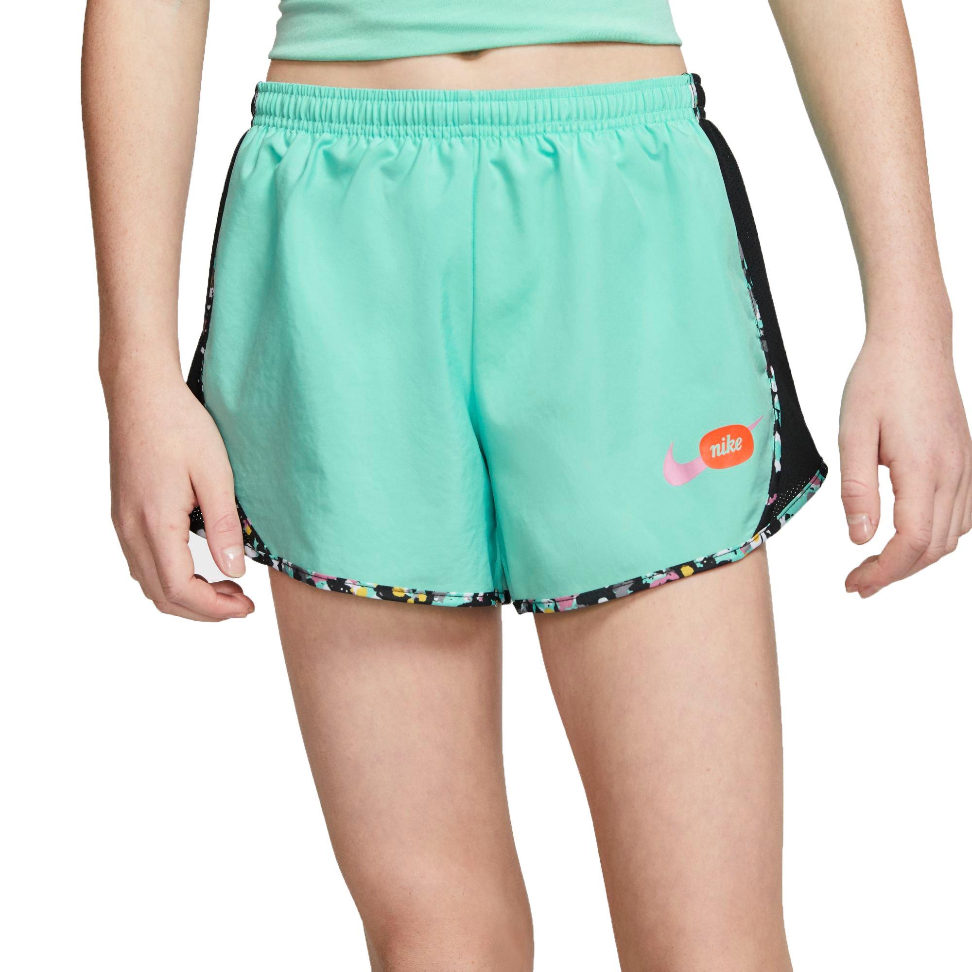 green nike tempo shorts