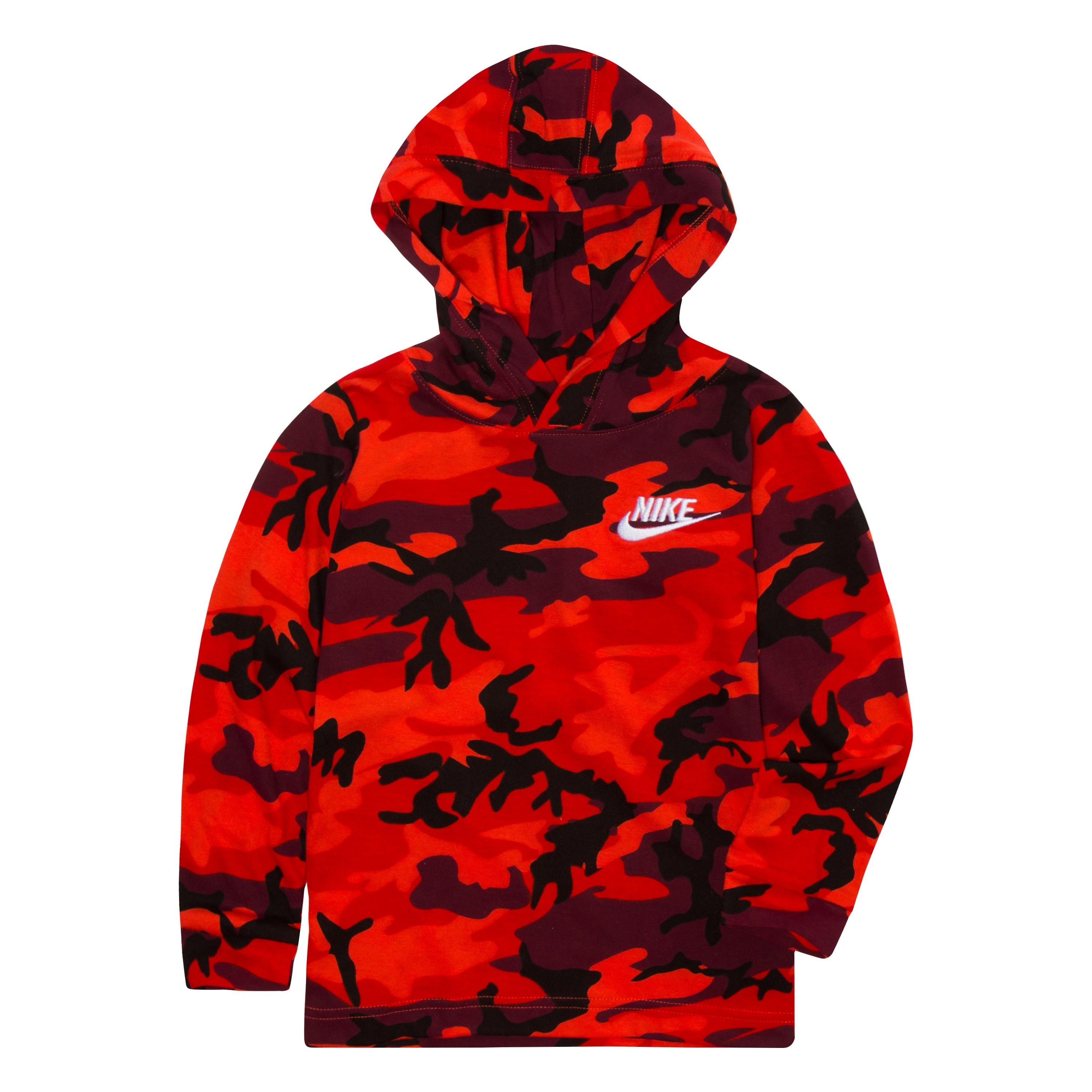 nike camo hoodie junior