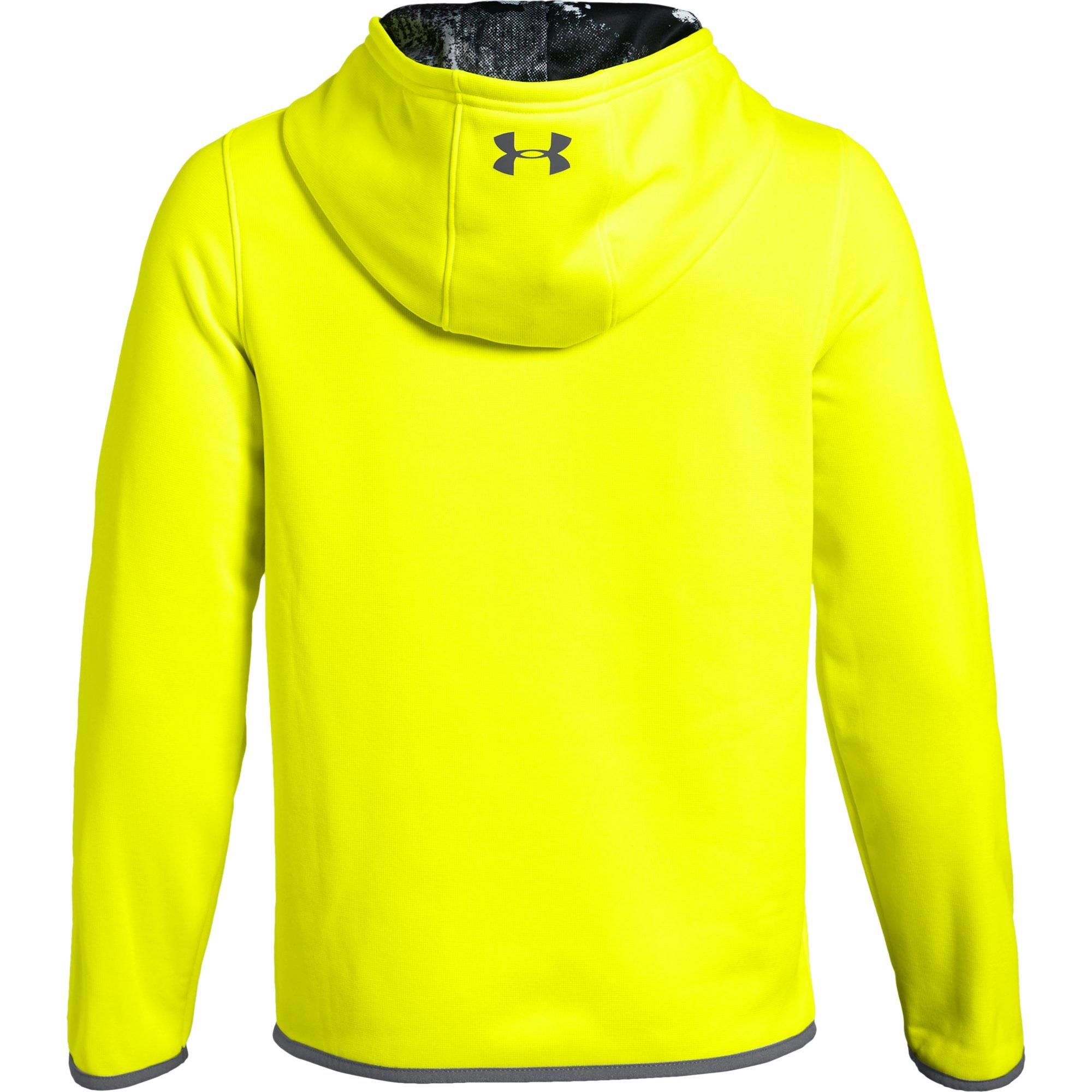 yellow and black under armour hoodie