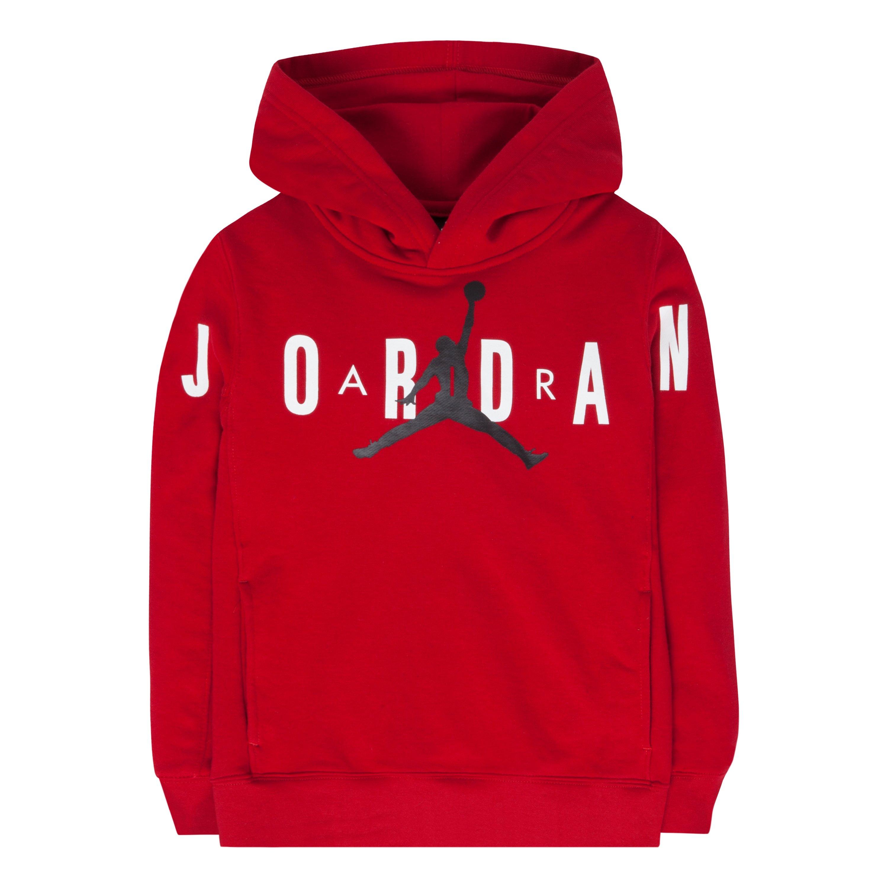 boys red jordan hoodie