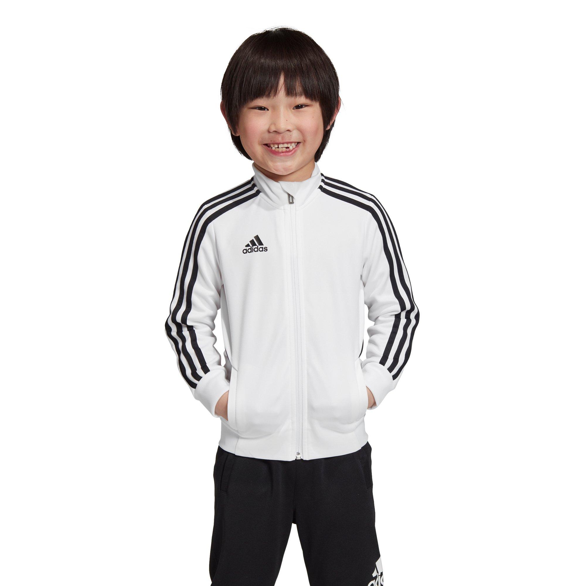 adidas jacket black and white kids