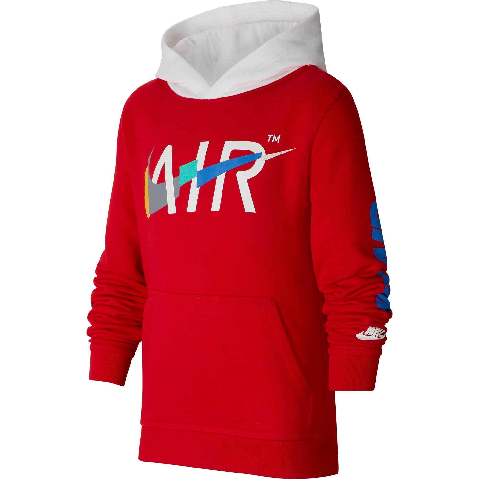 boys red nike hoodie