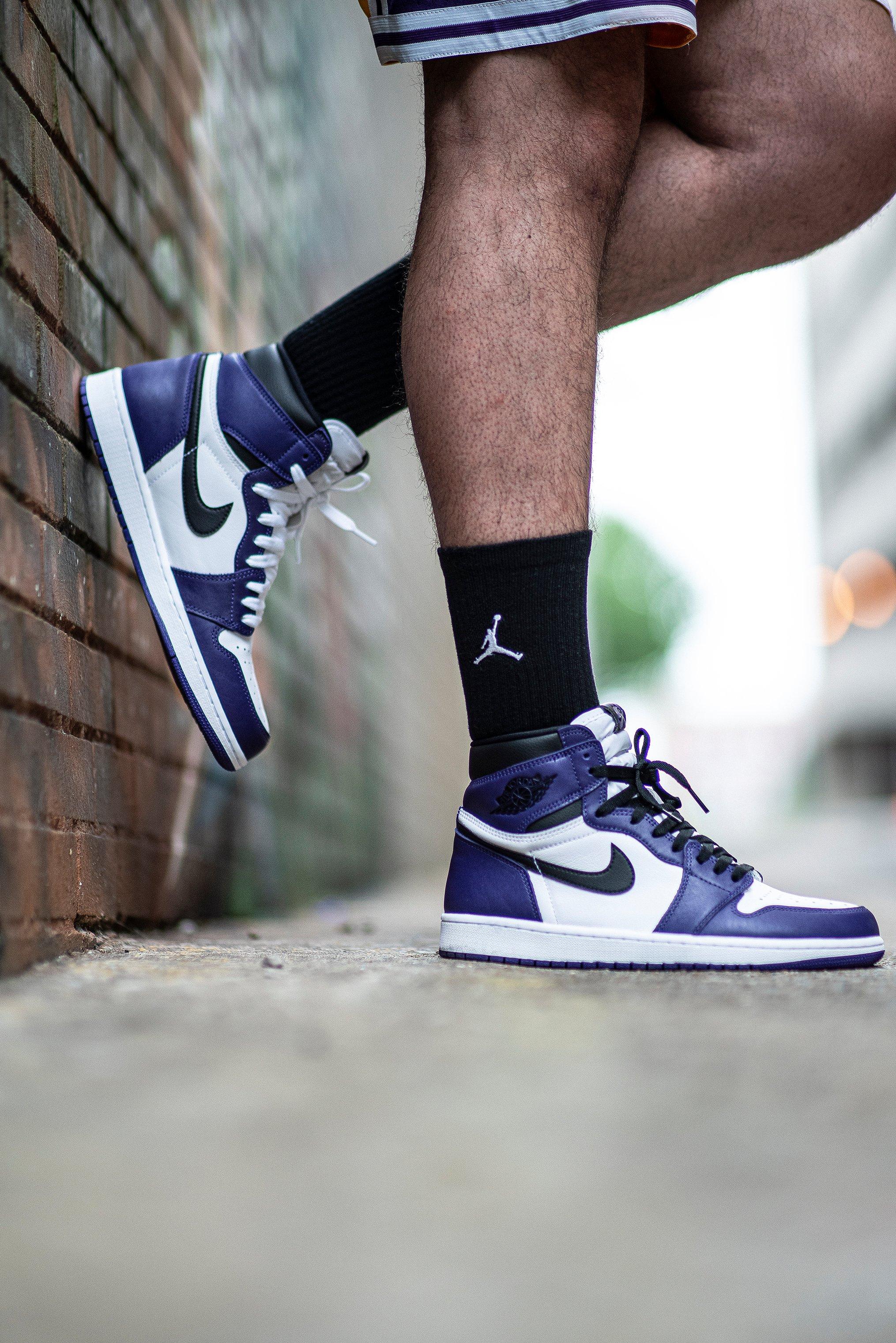 jordan 1 purple laces