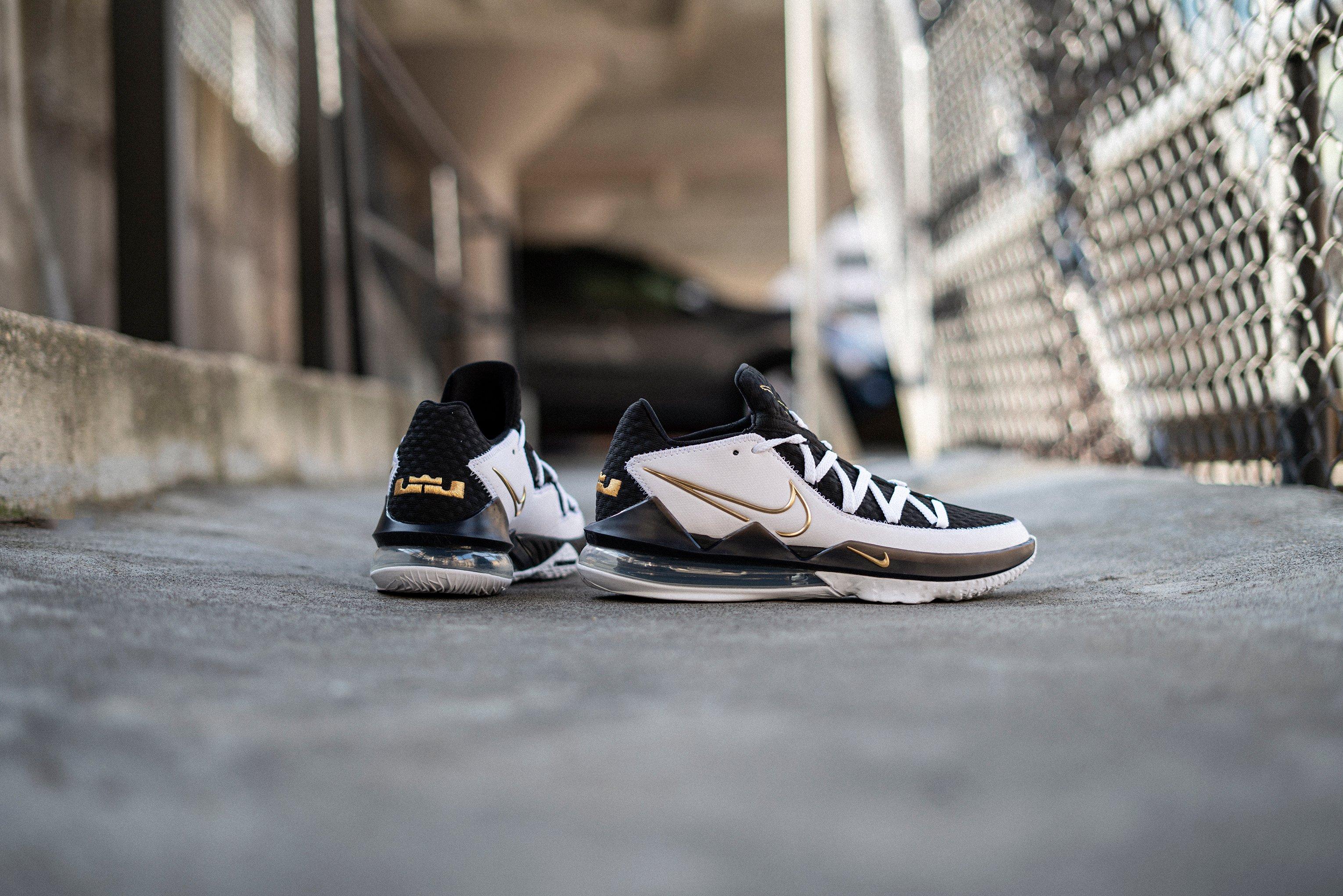 lebron 17 low black and gold