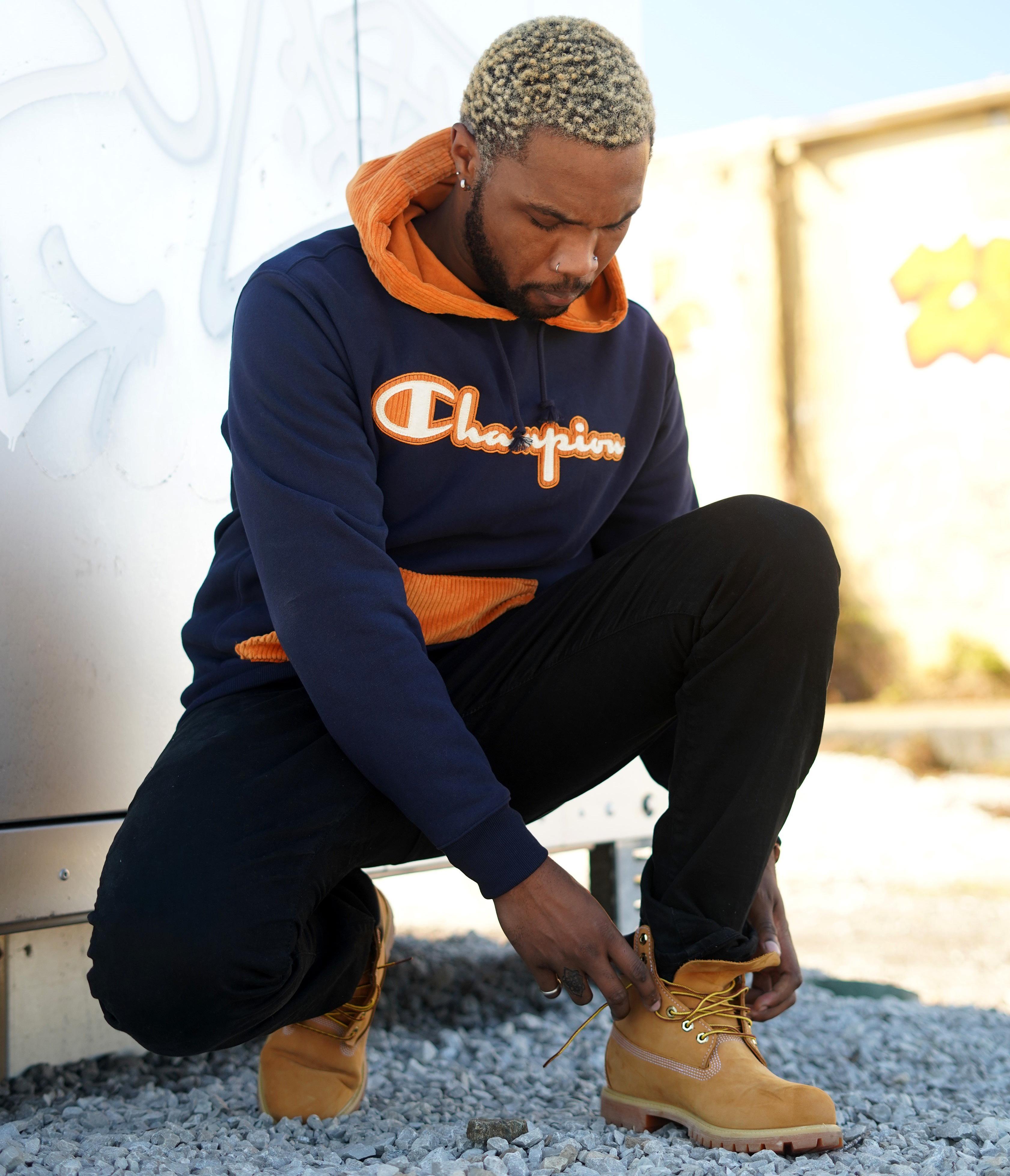 Timberland x shop champion outfit