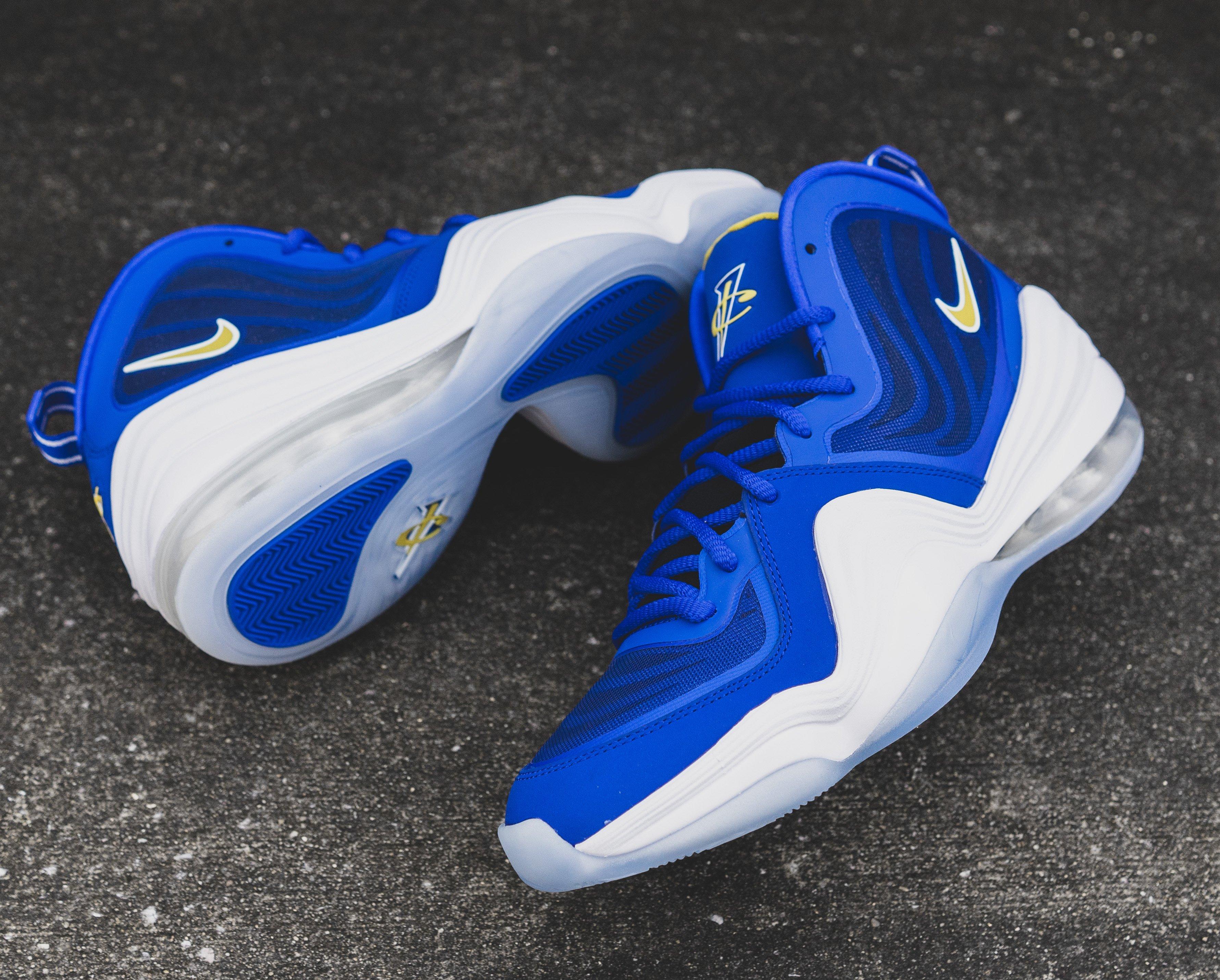 Sneakers Release u0026#8211; Nike Air Penny V u0026#8220;Blue Chipsu0026#8221; Bright  Blue/Yellow Streak Menu0026#8217;s Basketball Shoe