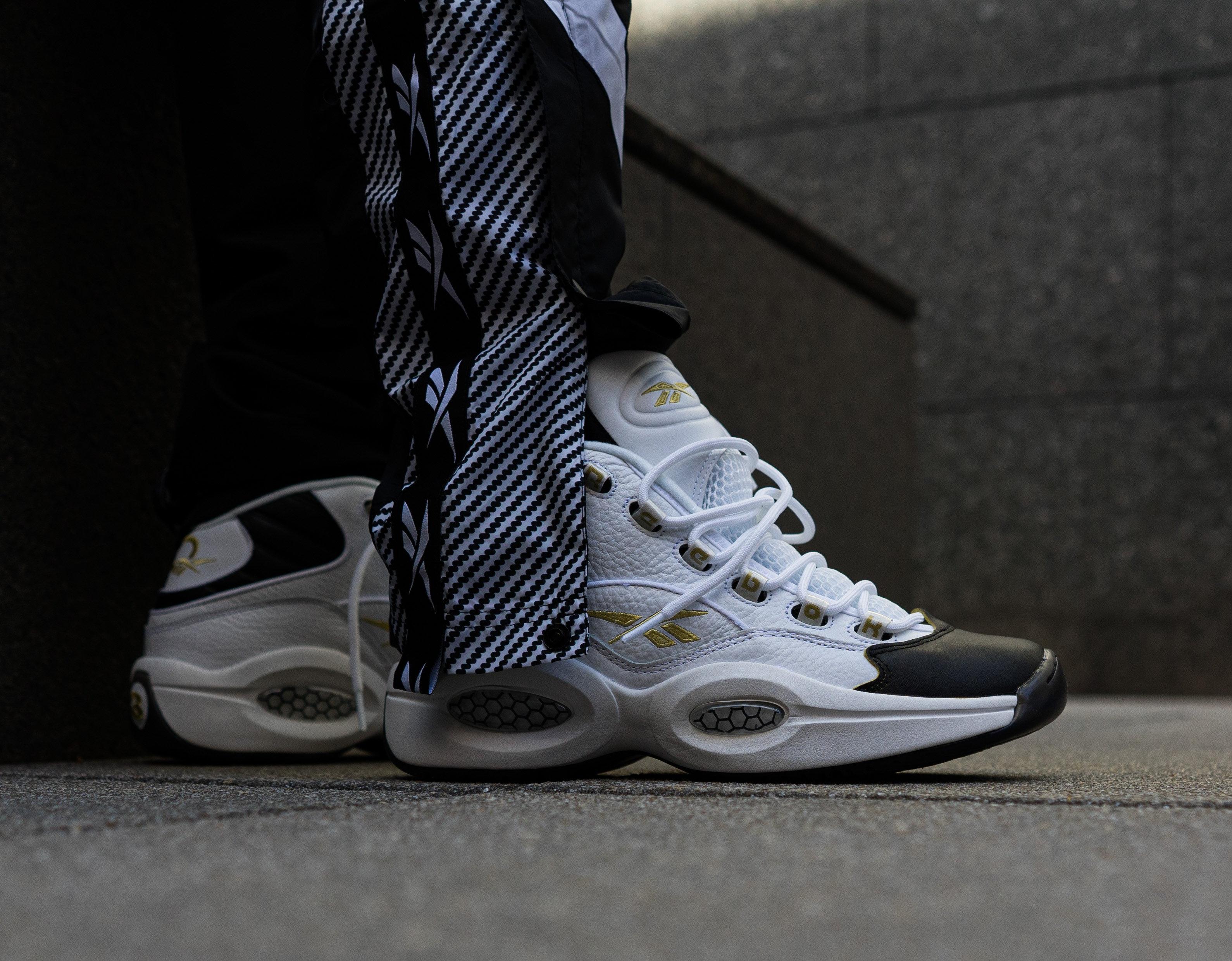 White and shop black reebok questions