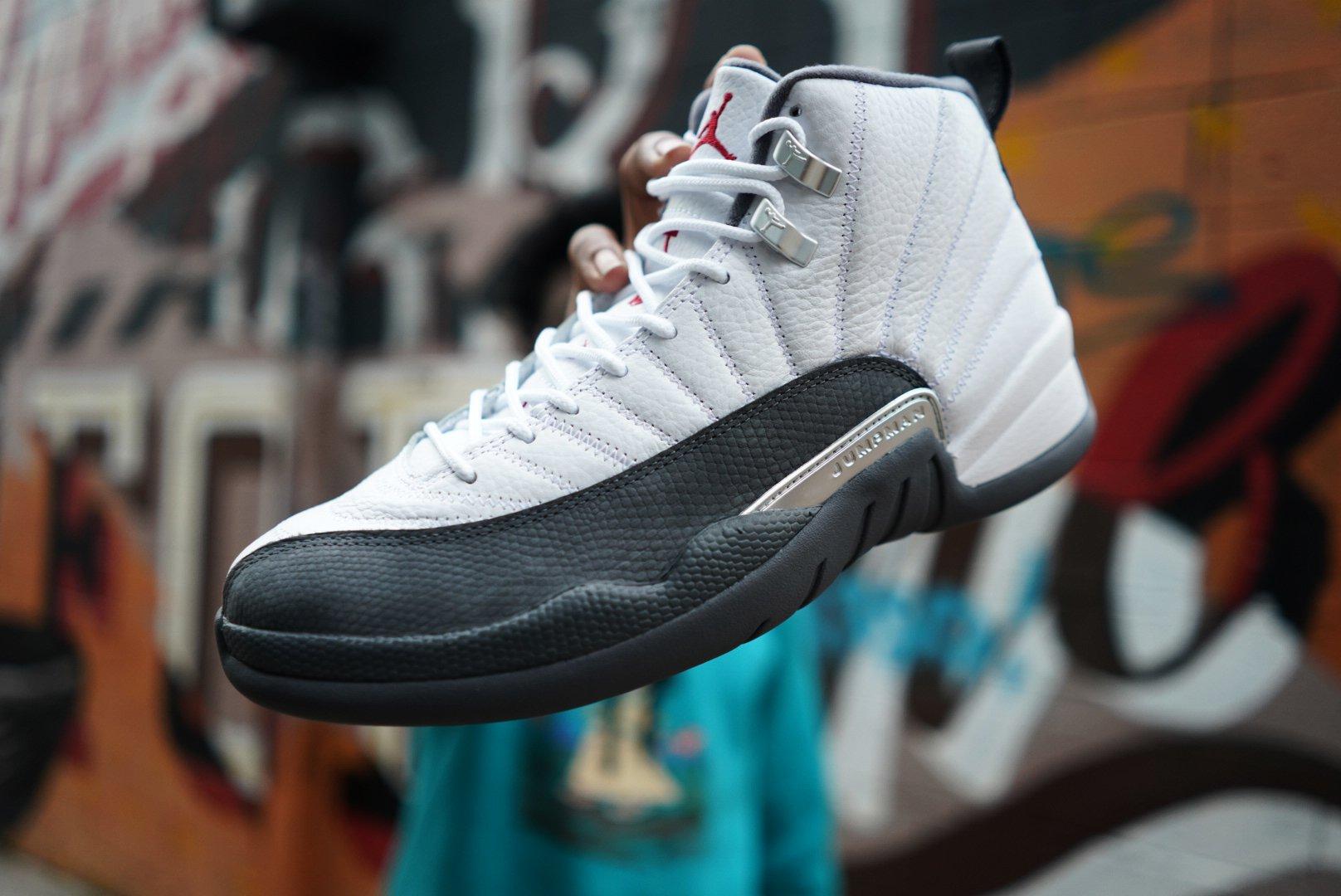 retro 12s white and grey