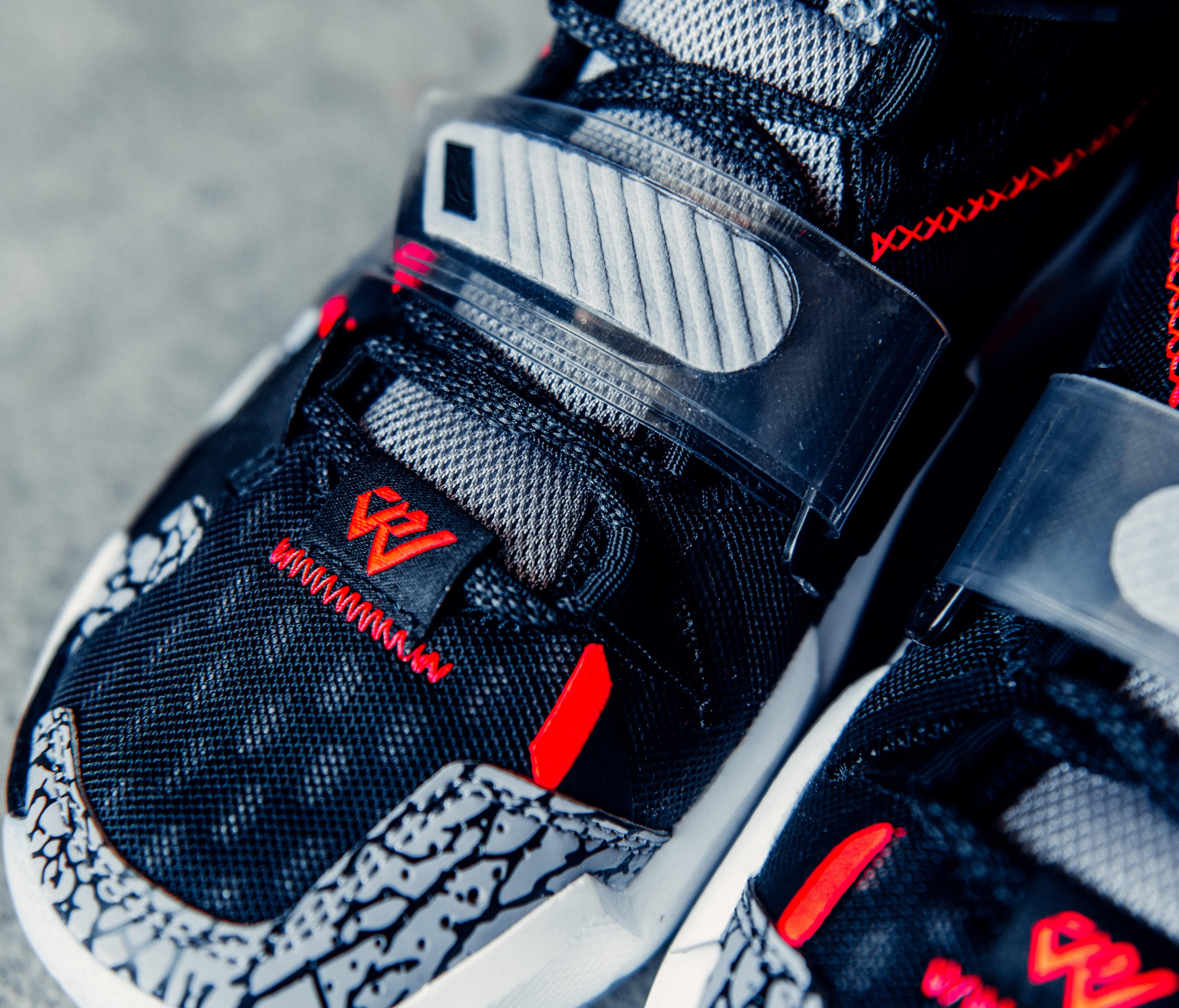 Air Jordan Why Not Zer0.3 "Black Cement" Black/Bright Crimson Kids’ Shoe