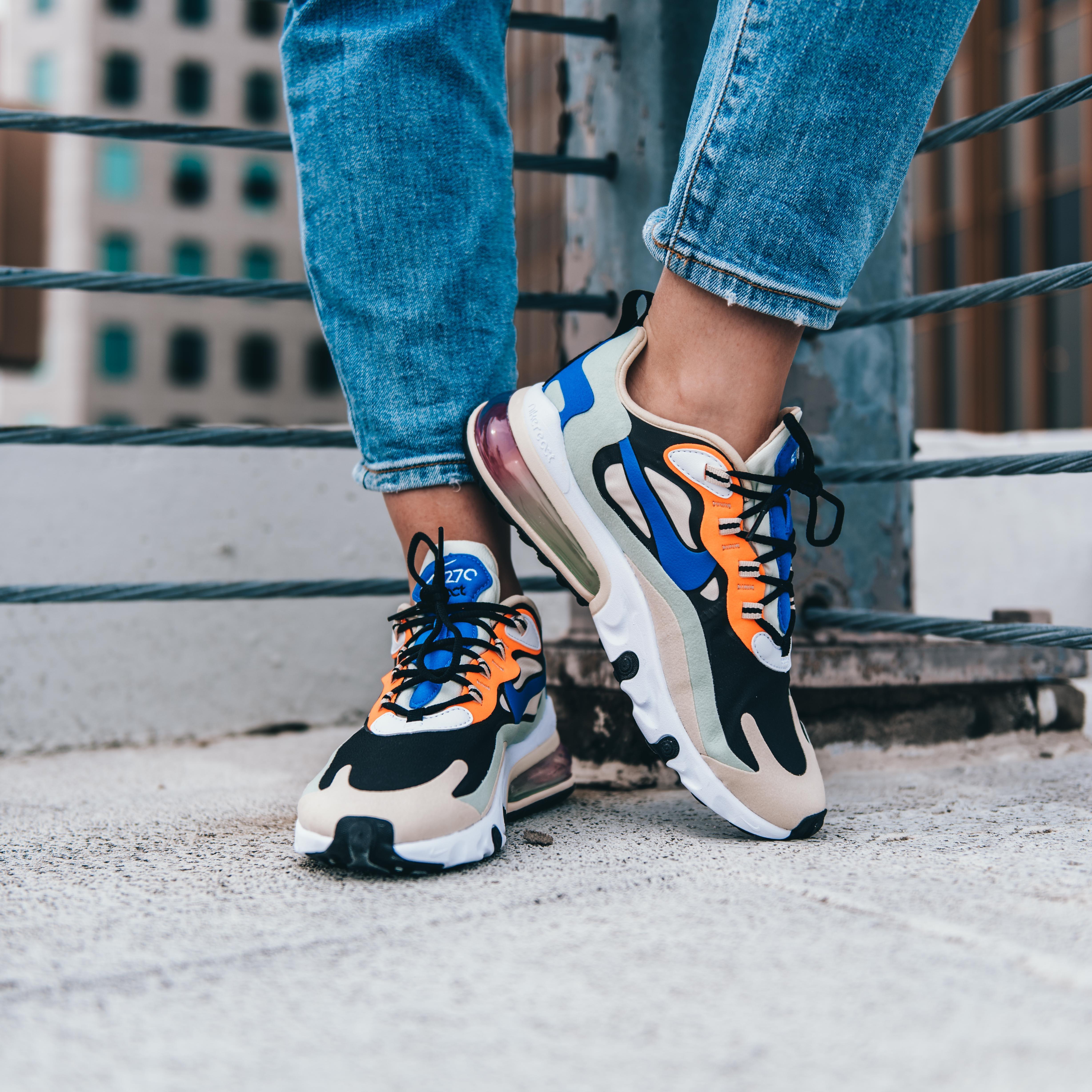 nike air max 270 react fossil hyper blue