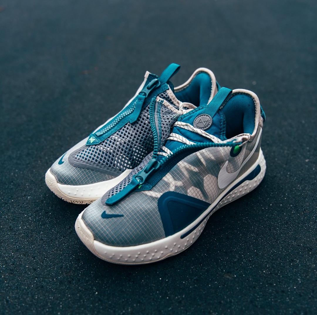 Sneakers Release – Nike PG 4 “PCG Teal” Aqua/Grey Men’s Basketball Shoe