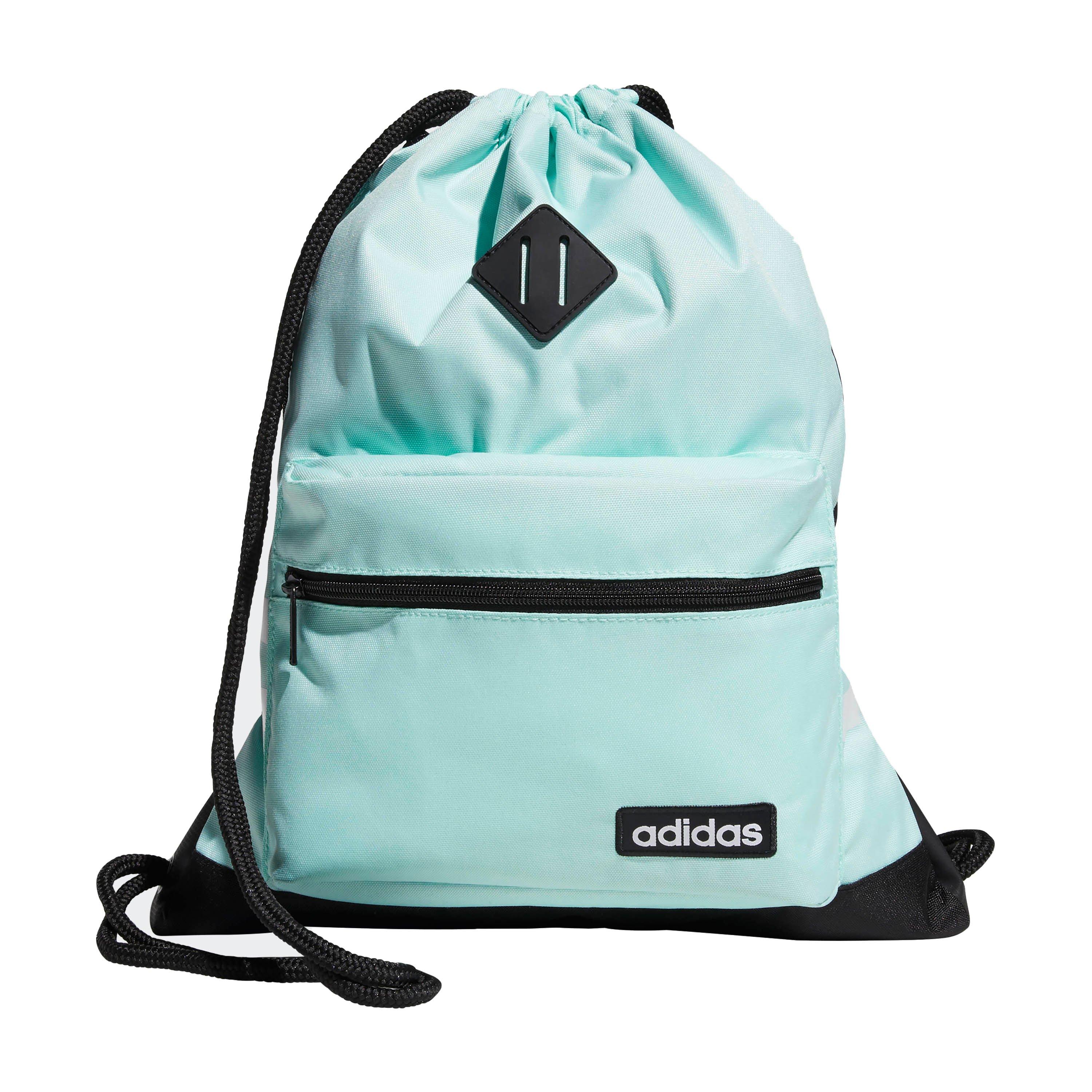 teal adidas drawstring bag