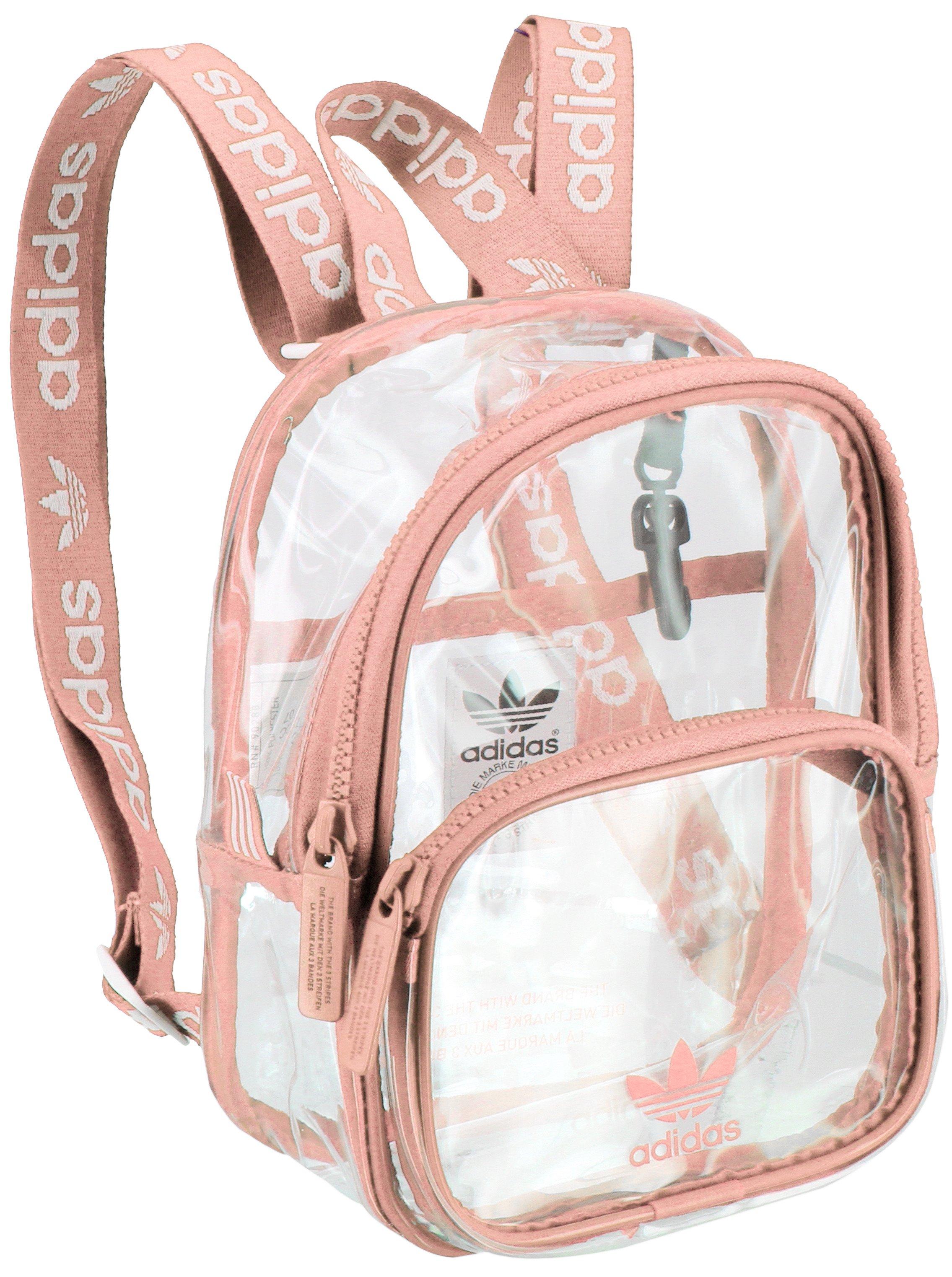 pink clear mini backpack