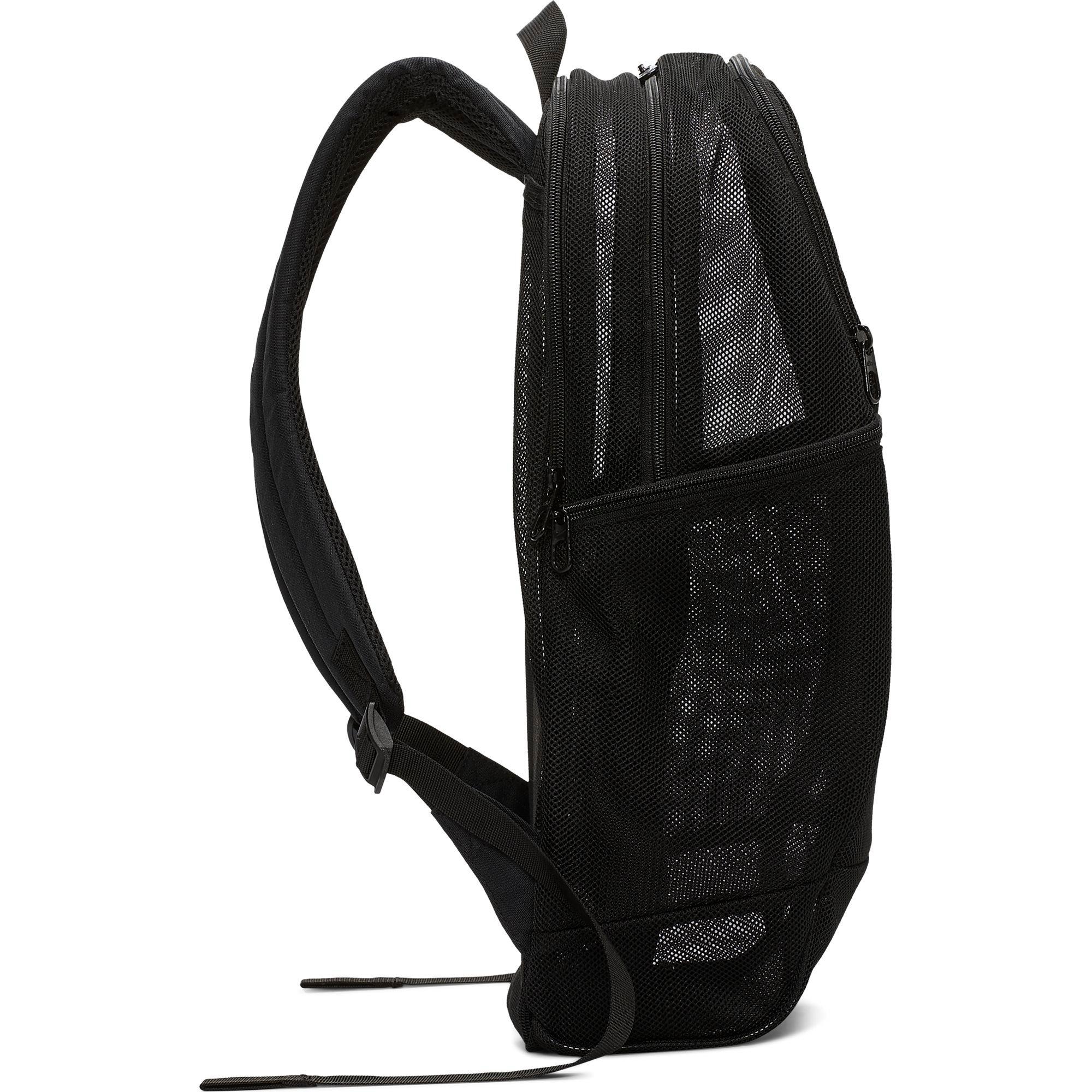 nike brasilia mesh backpack black