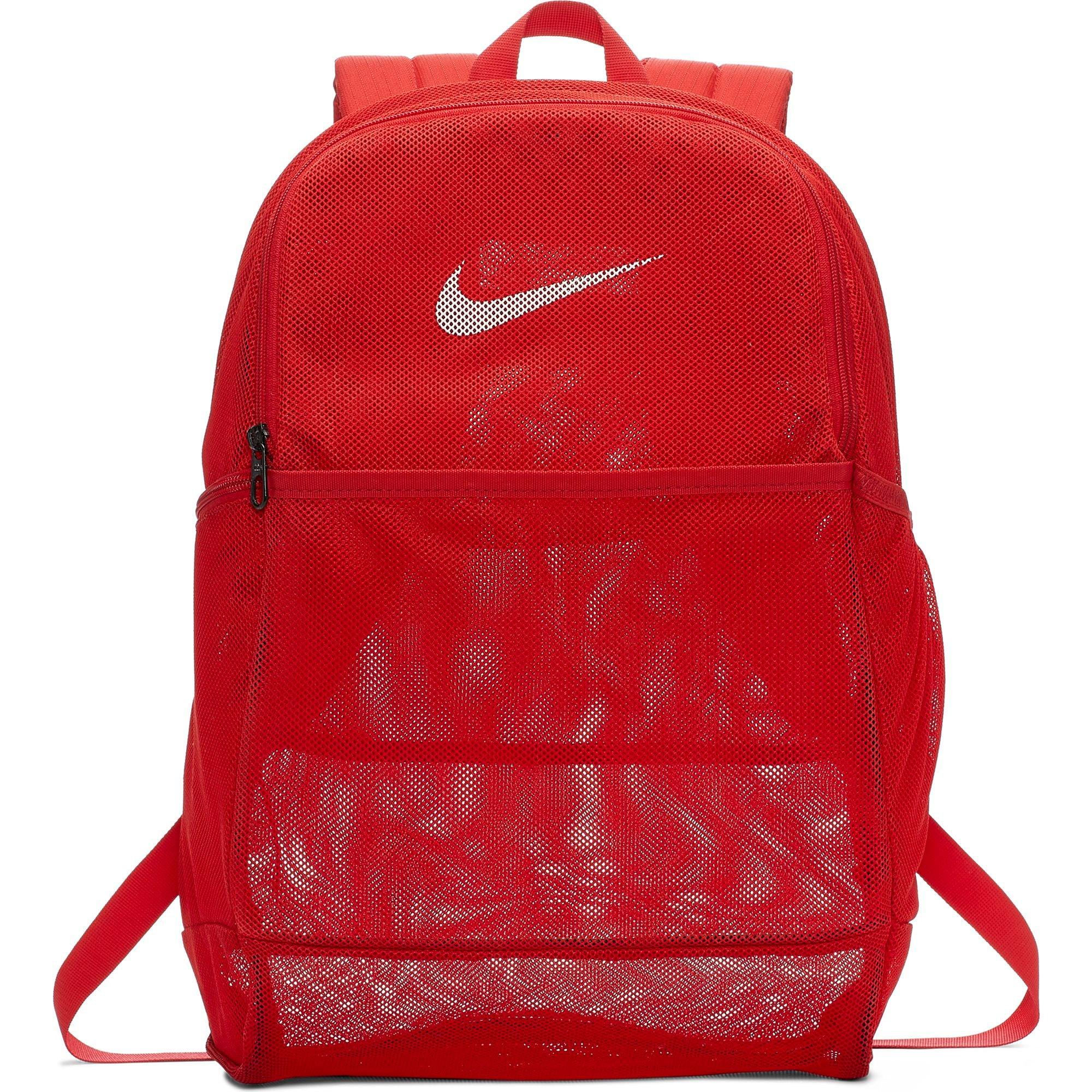 red nike backpack mesh