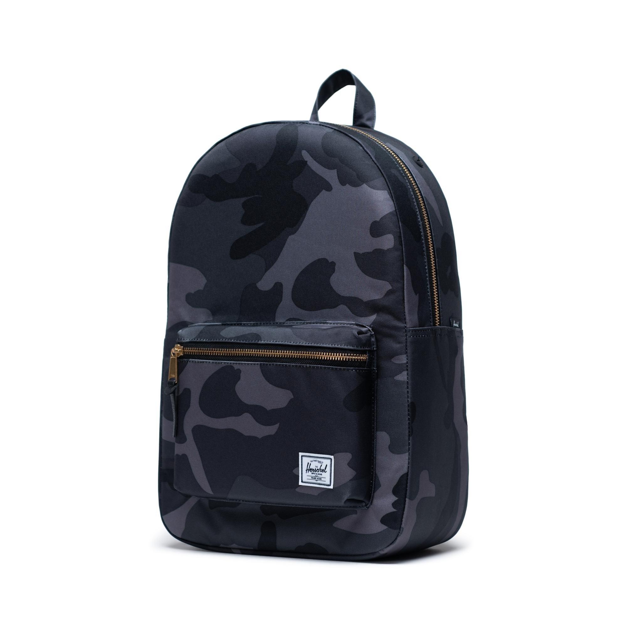 herschel black camo backpack