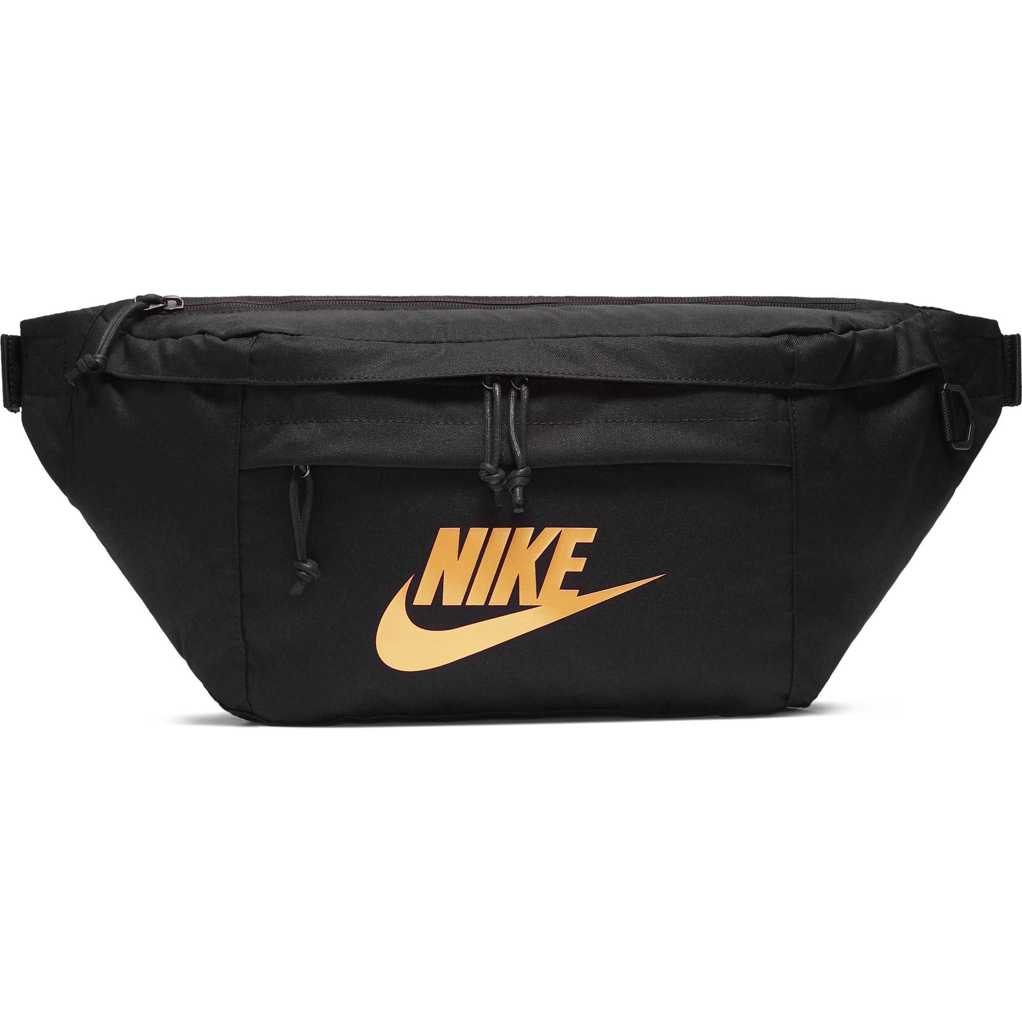 nike fanny pack black and gold