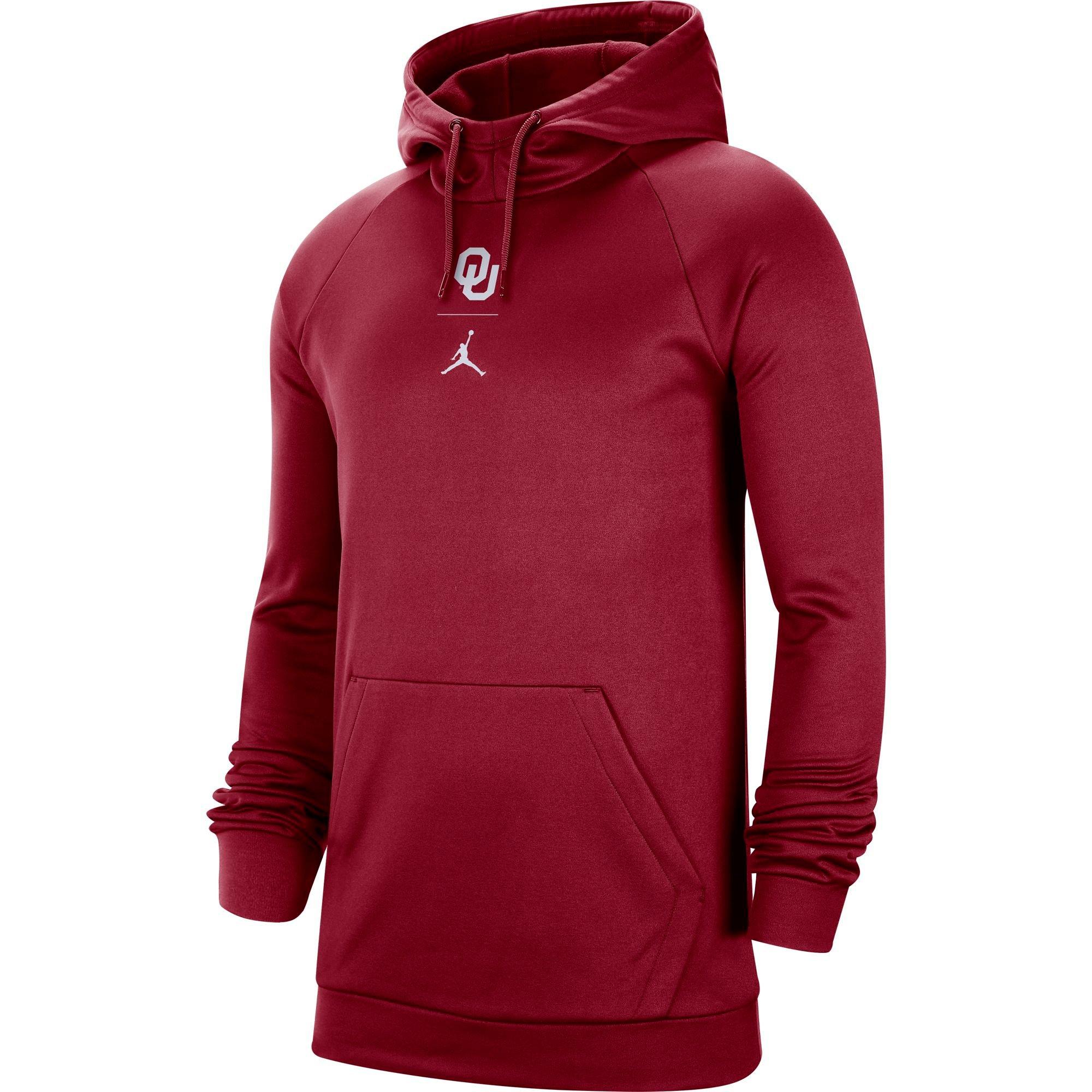 oklahoma sooners jordan ncaa men's tech fleece full zip hooded sweatshirt