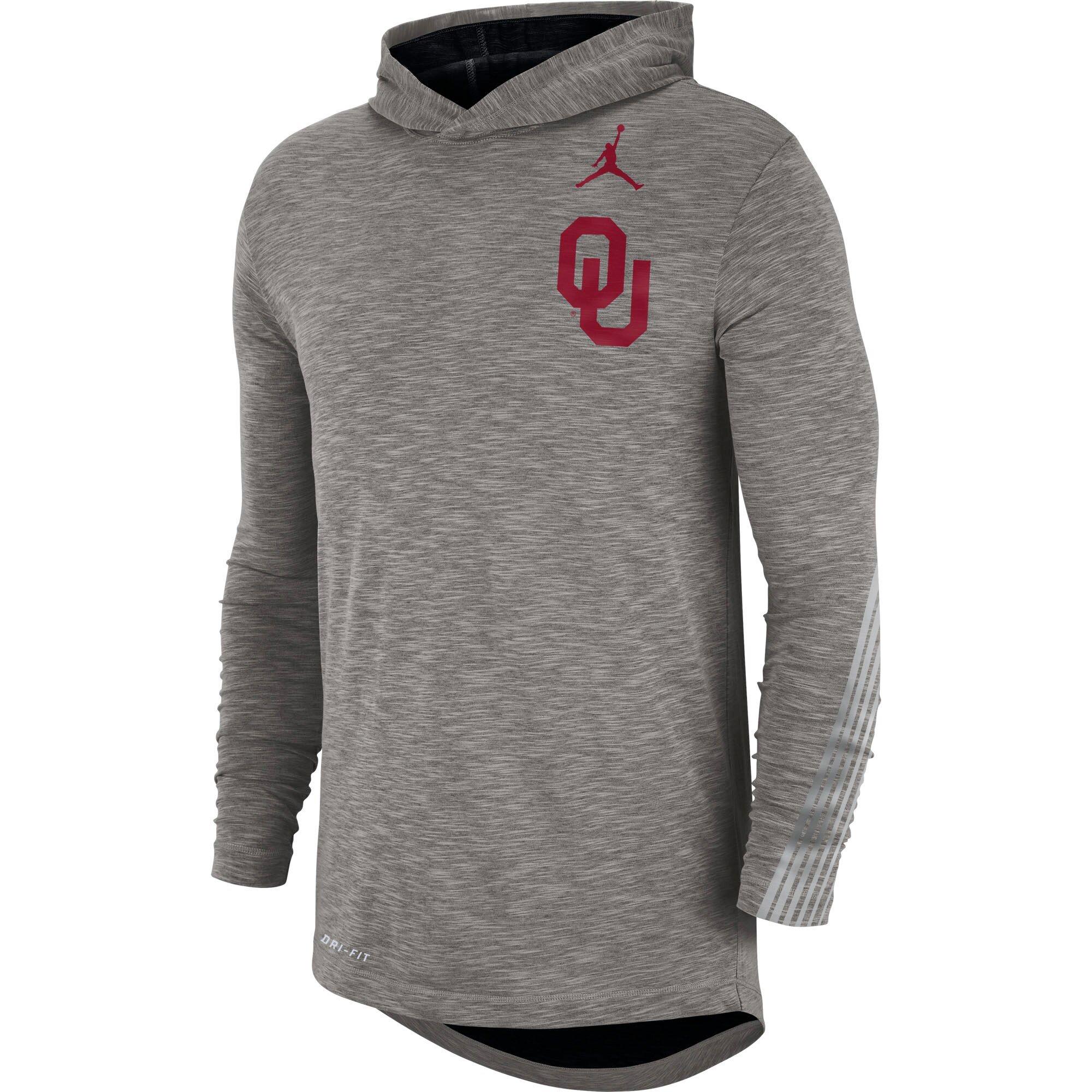 oklahoma sooners jordan ncaa men's tech fleece full zip hooded sweatshirt