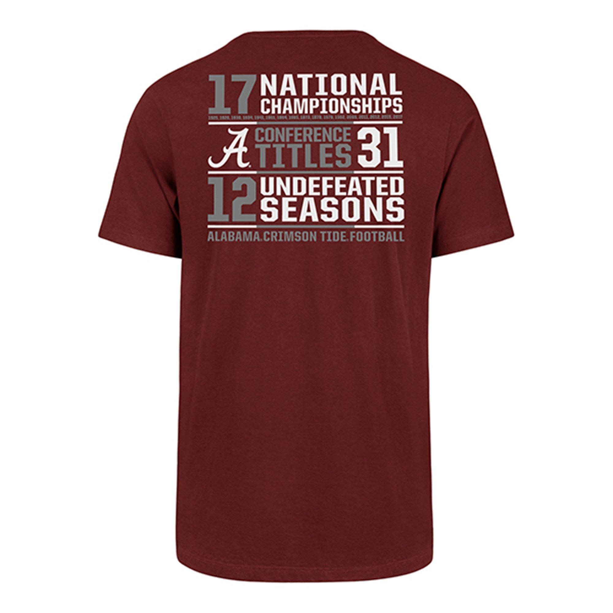 47 Mens Alabama Crimson Tide Football Title Short Sleeve Tee