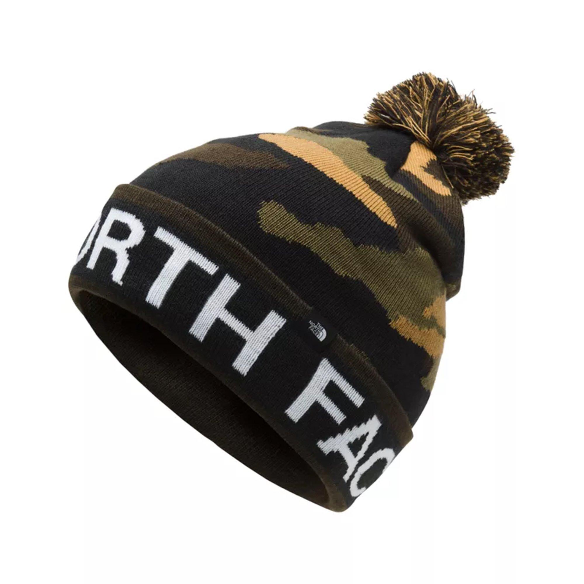 north face camo beanie