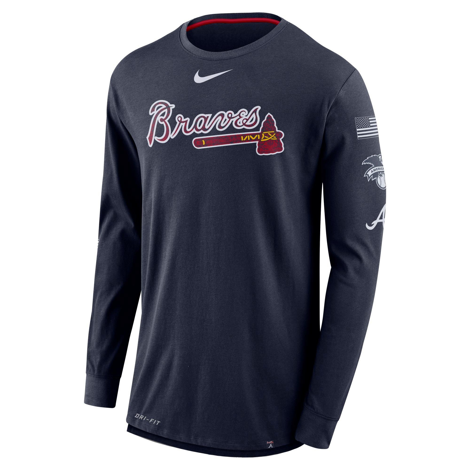 atlanta braves dri fit shirt