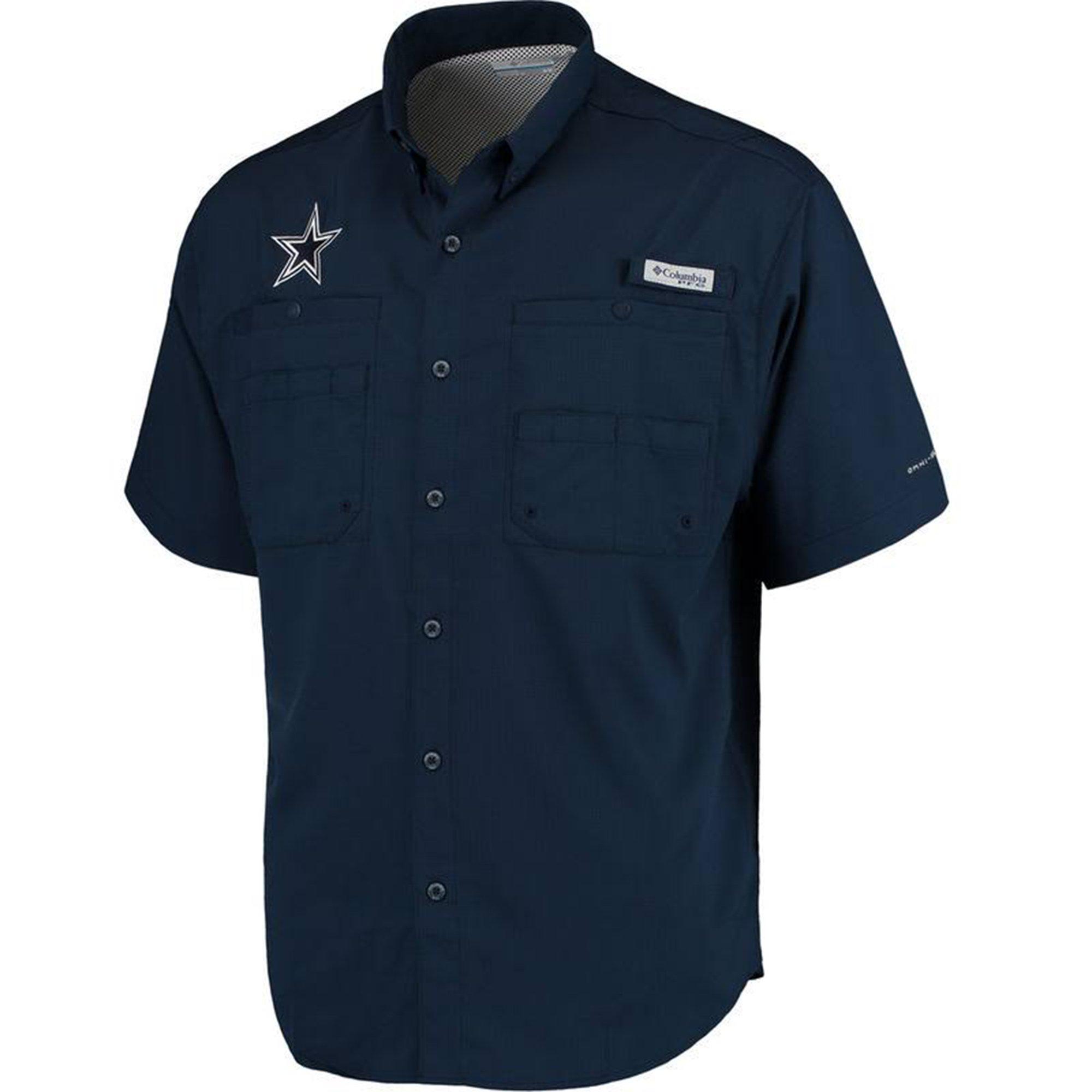 dallas cowboys columbia tamiami short sleeve shirt