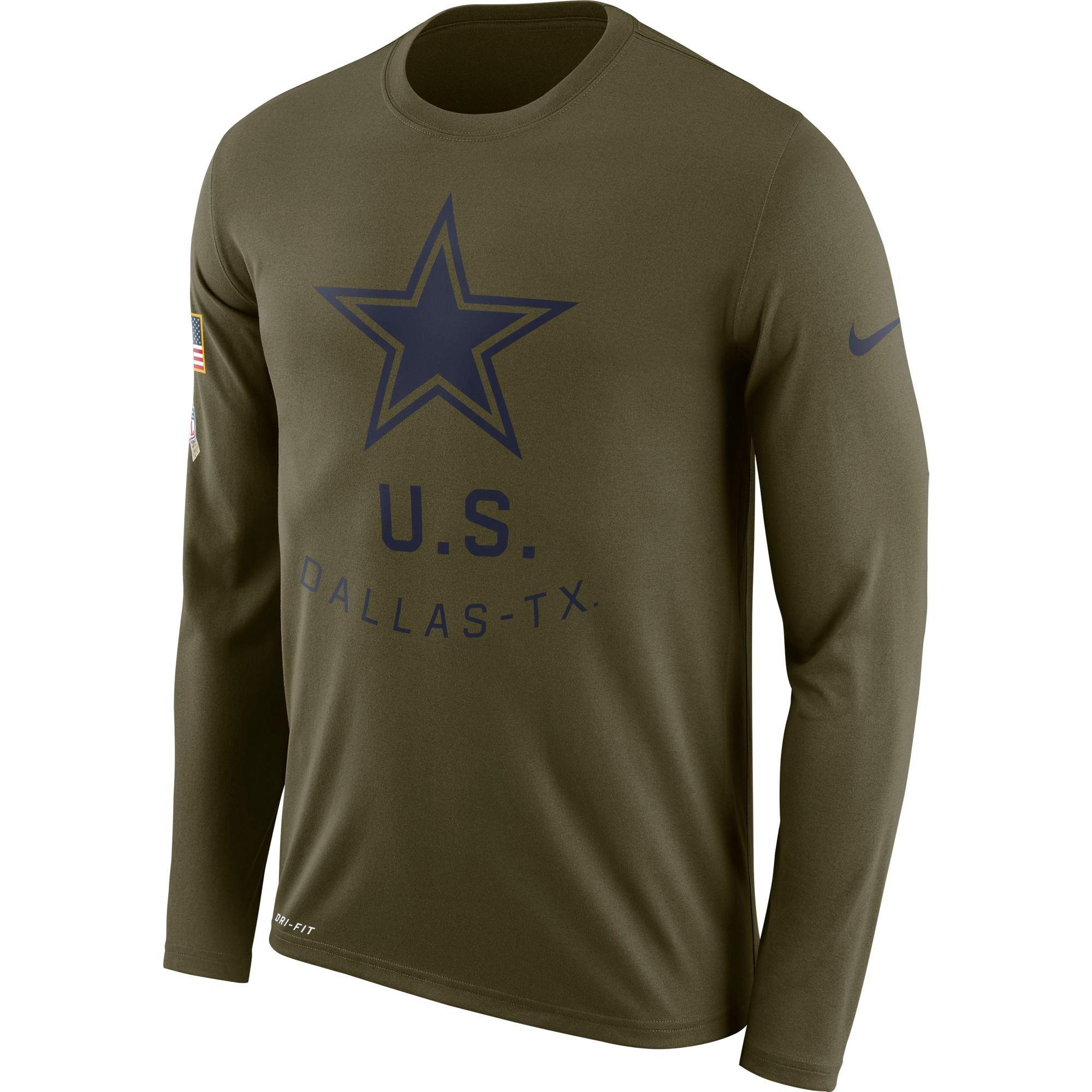 nike men's dallas cowboys salute to service pullover hoodie