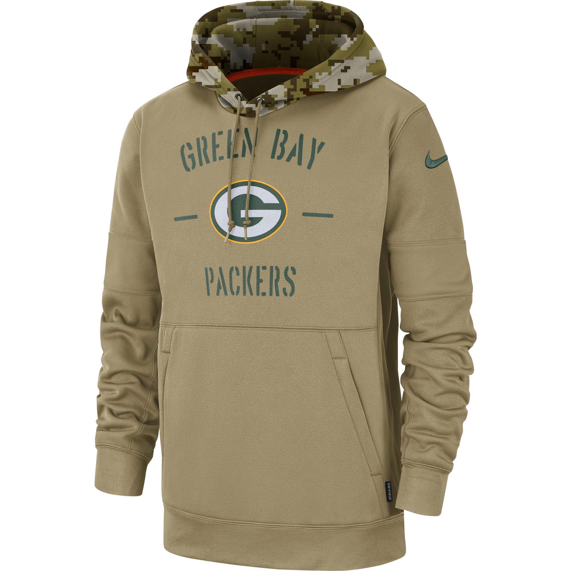 men's green bay packers salute to service hoodie