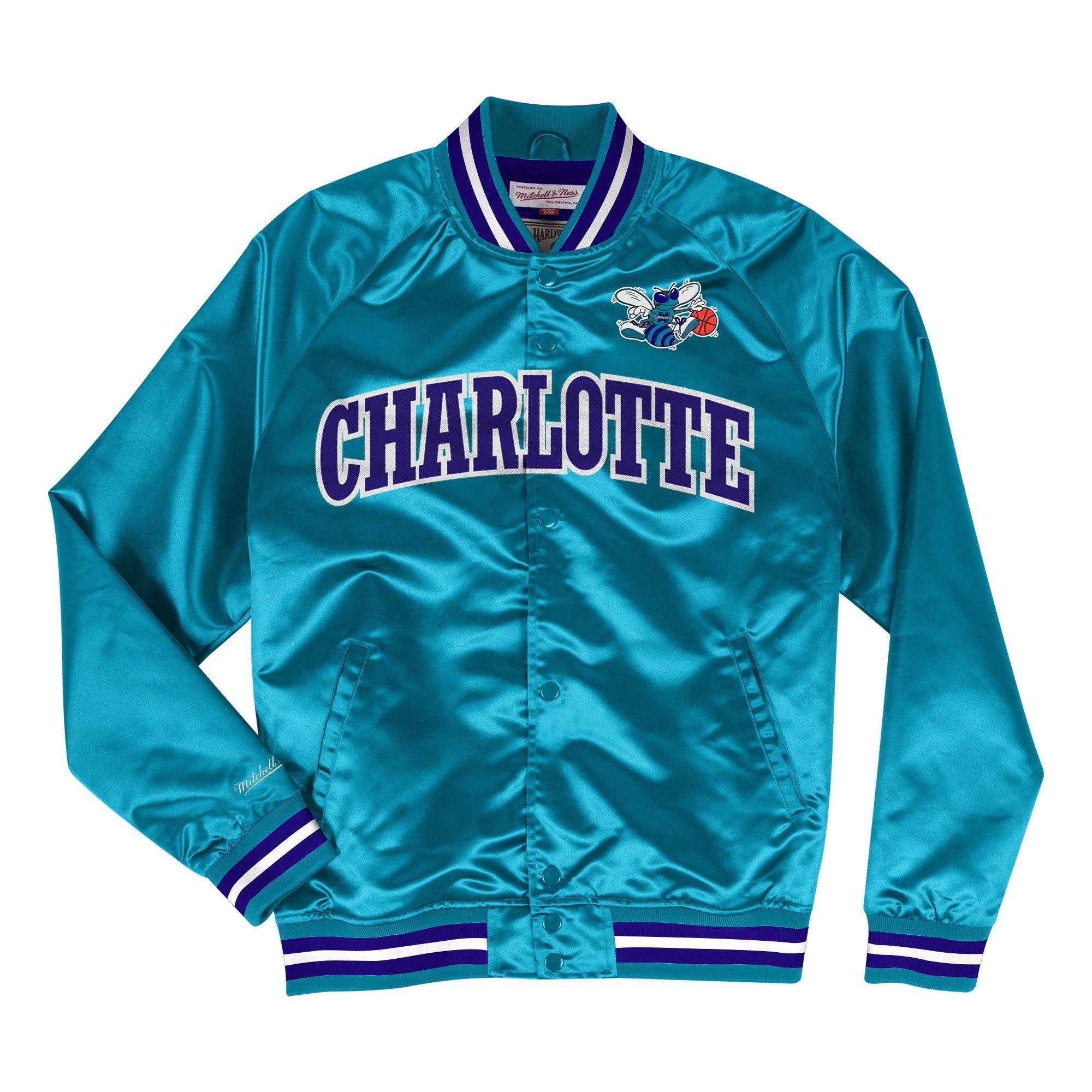 charlotte hornets mitchell and ness jacket