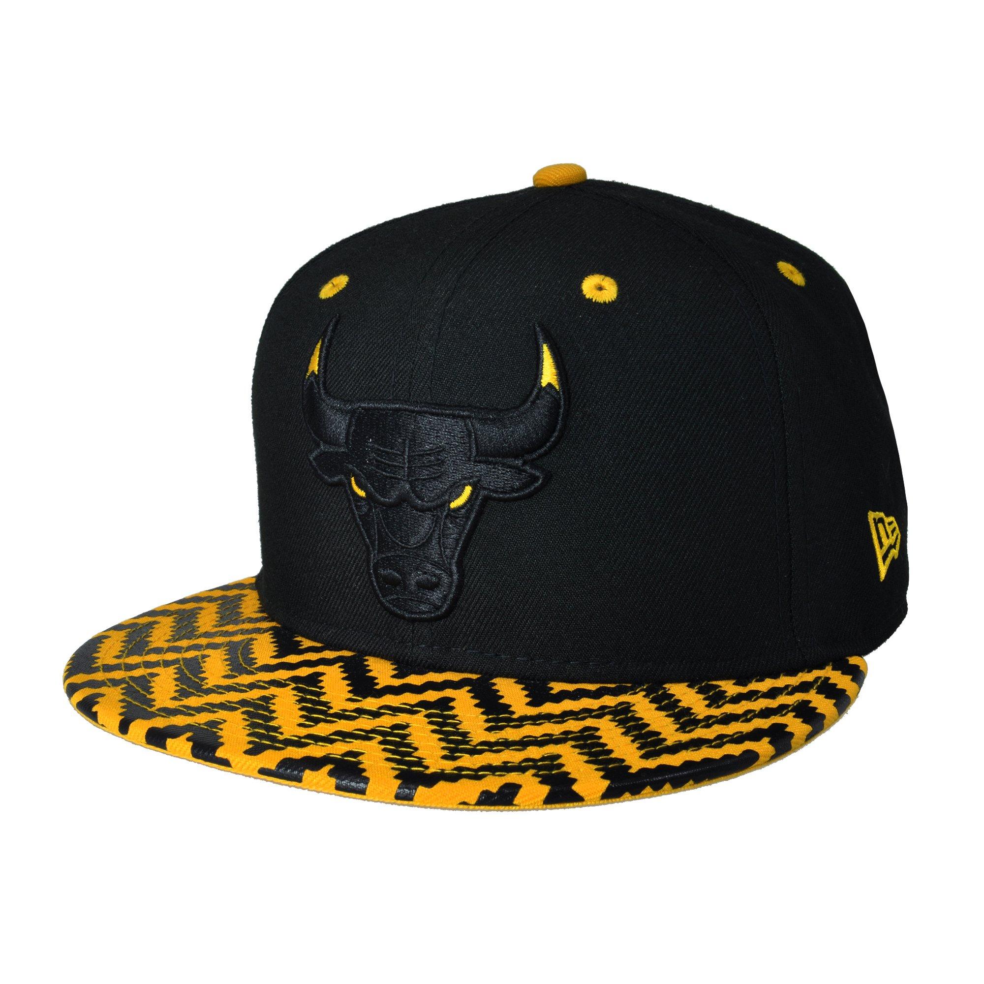 black and yellow bulls hat