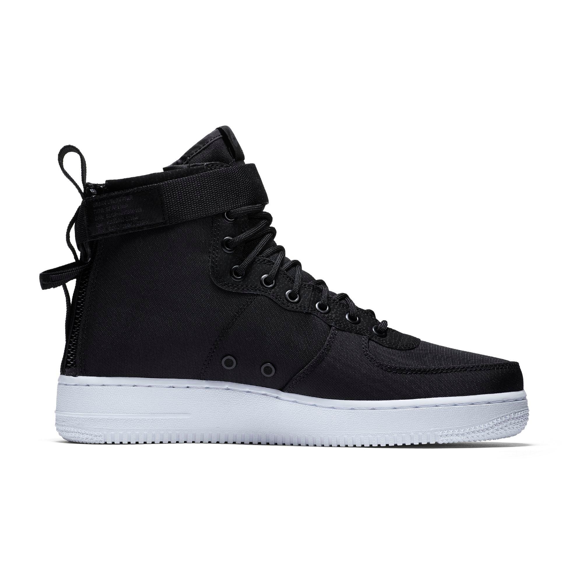 nike sf af1 high black and white