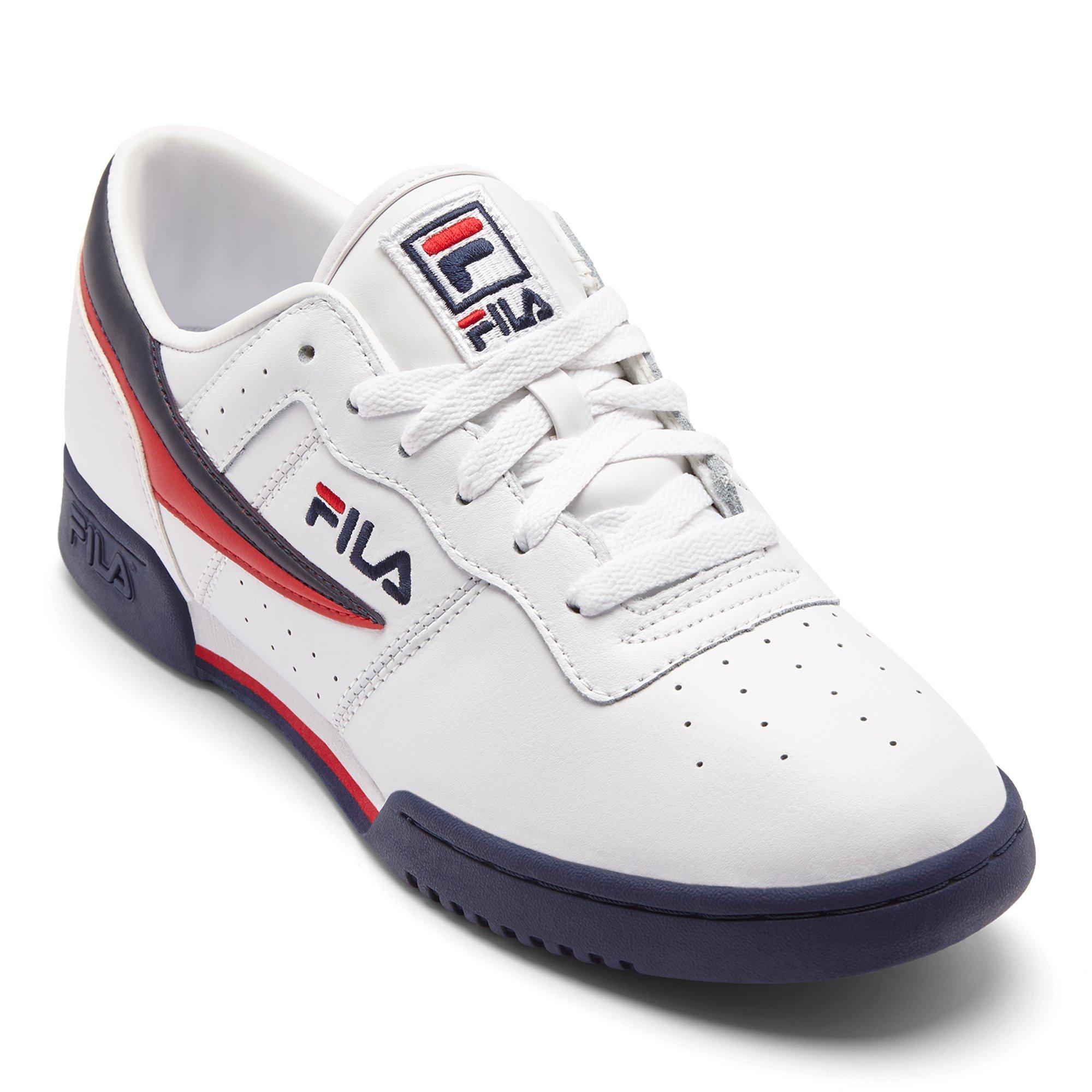 white red and blue filas