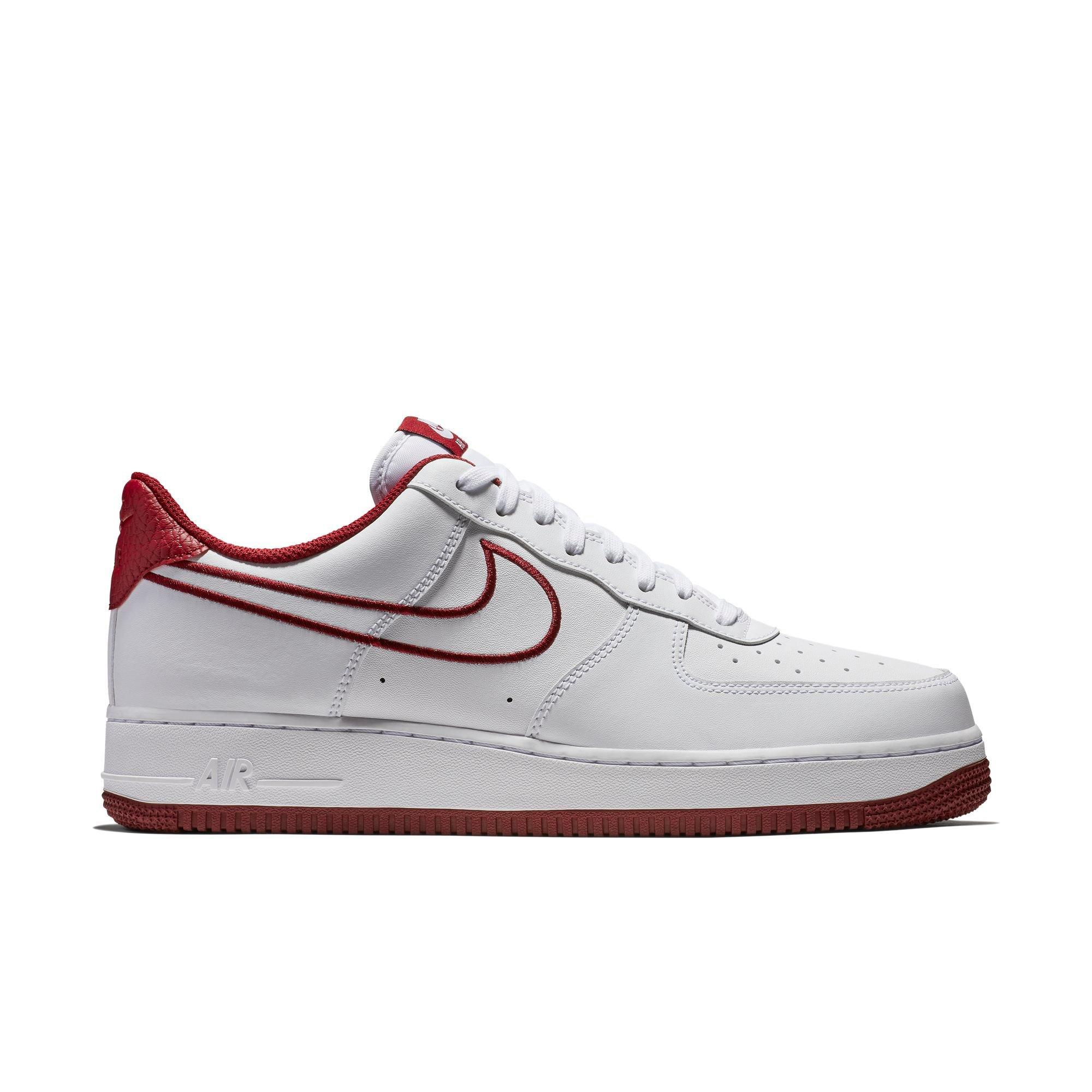 nike air force 1 low 07 leather white team red