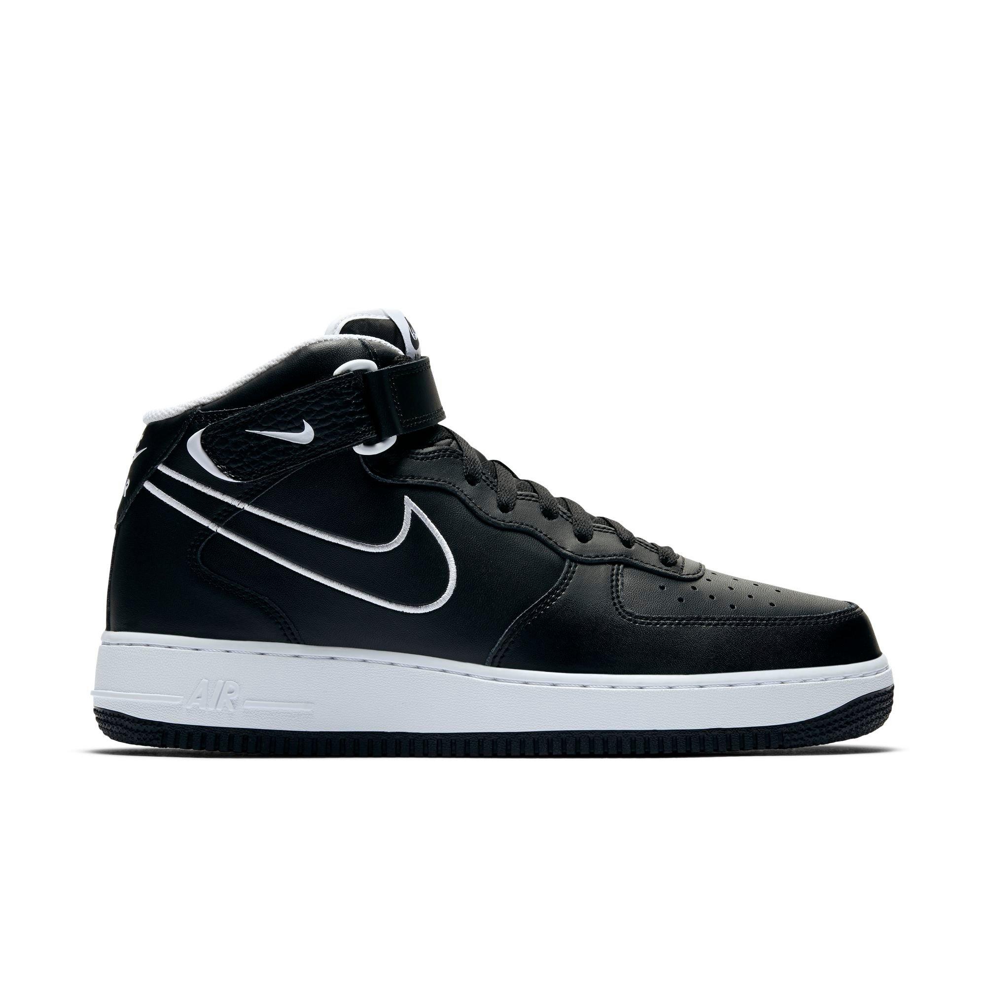 black and white high top nikes