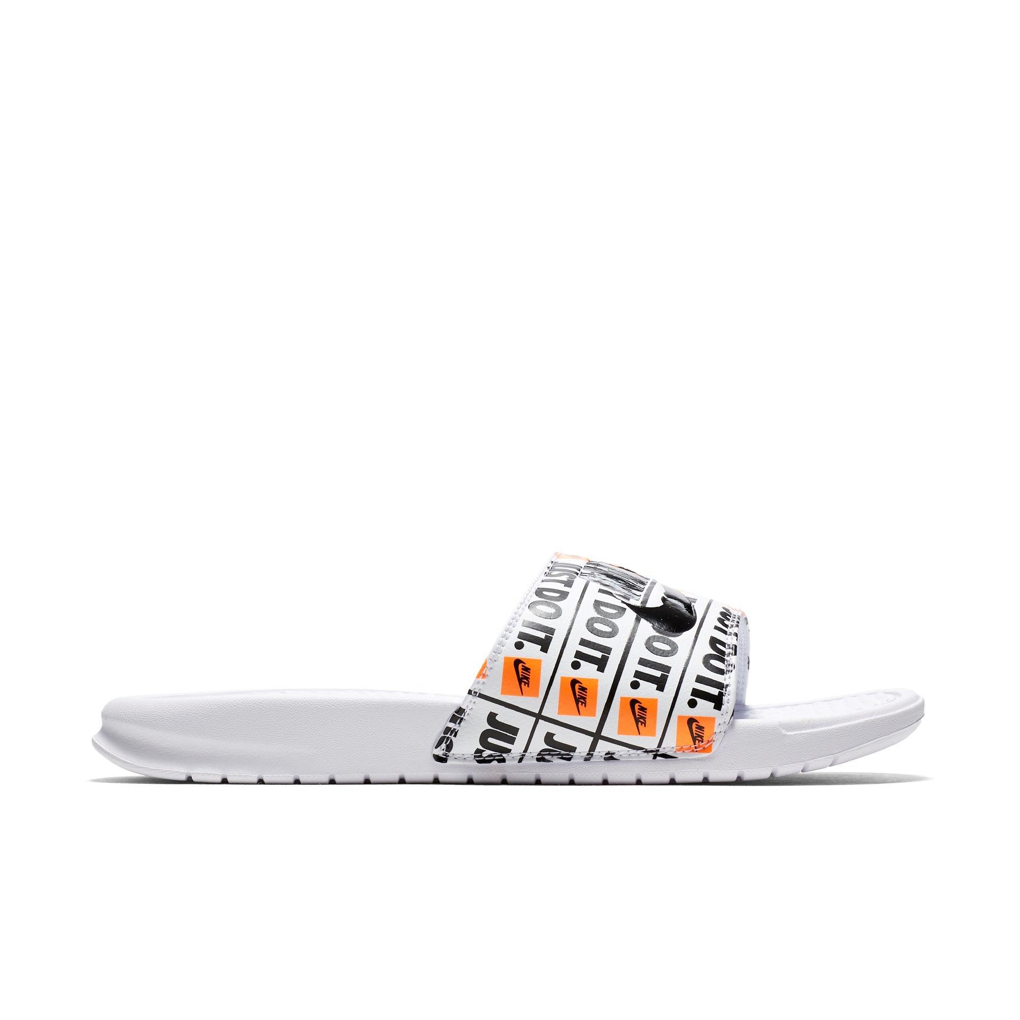 nike benassi just do it slides white