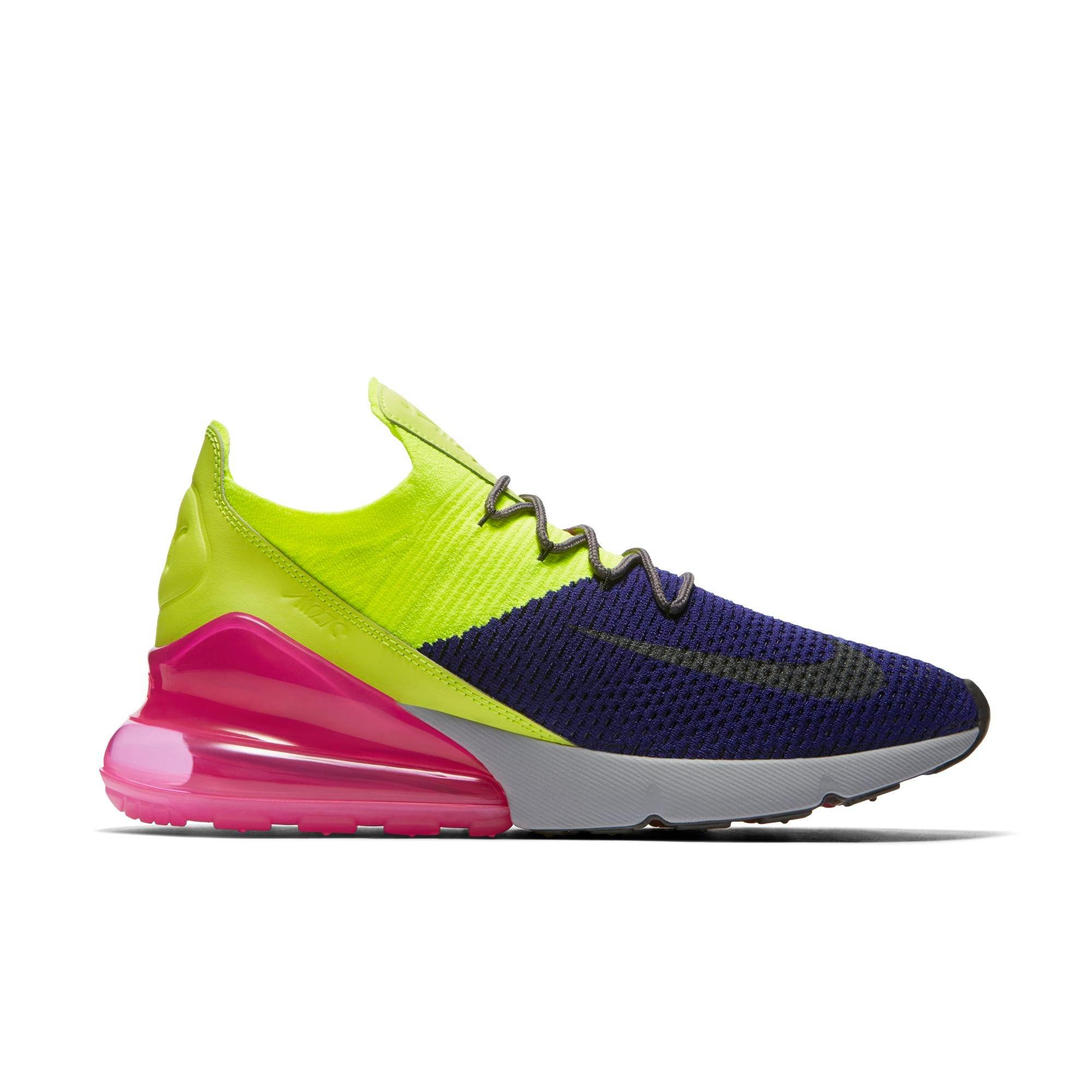 nike air max 270 flyknit blue yellow