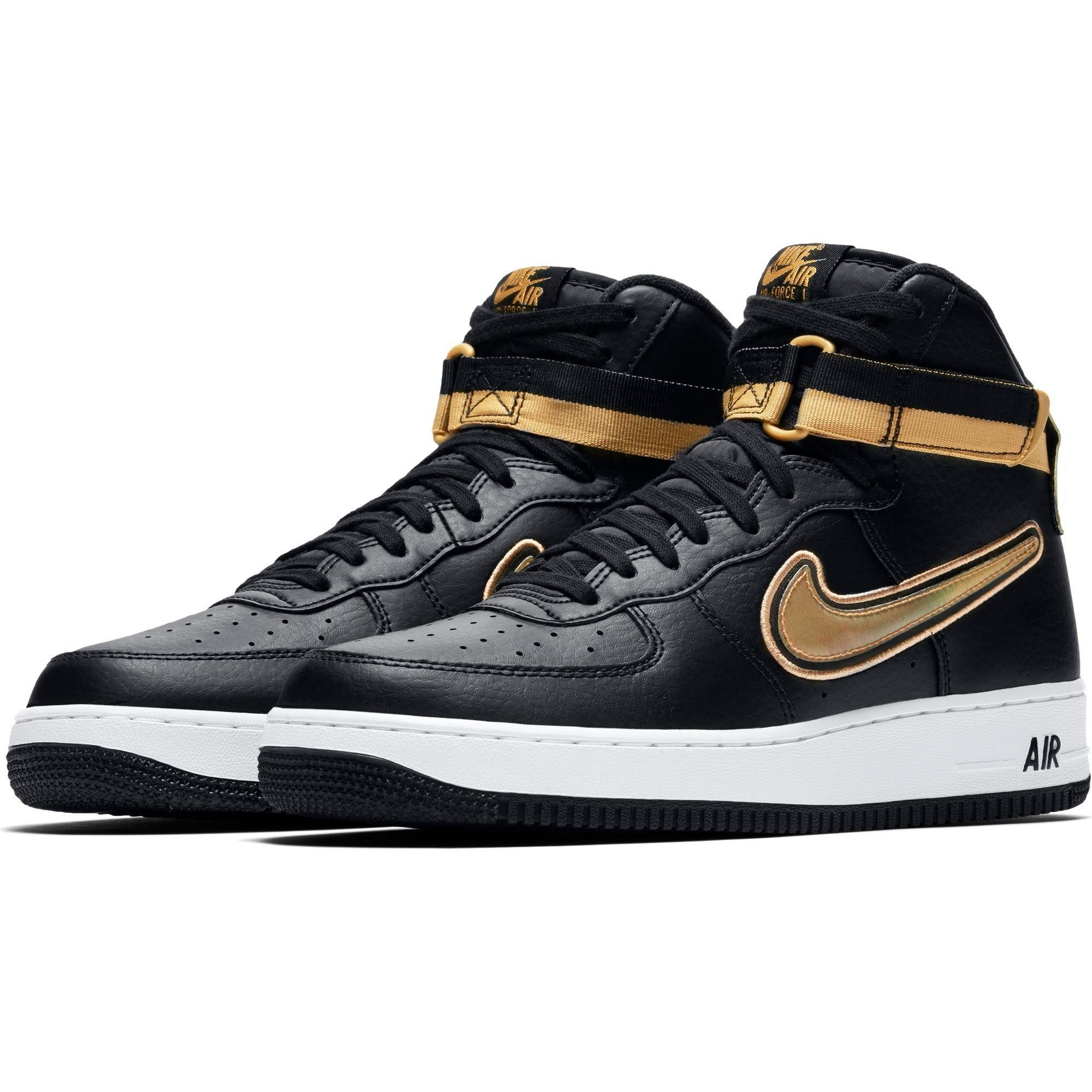 air force 1 high black and gold