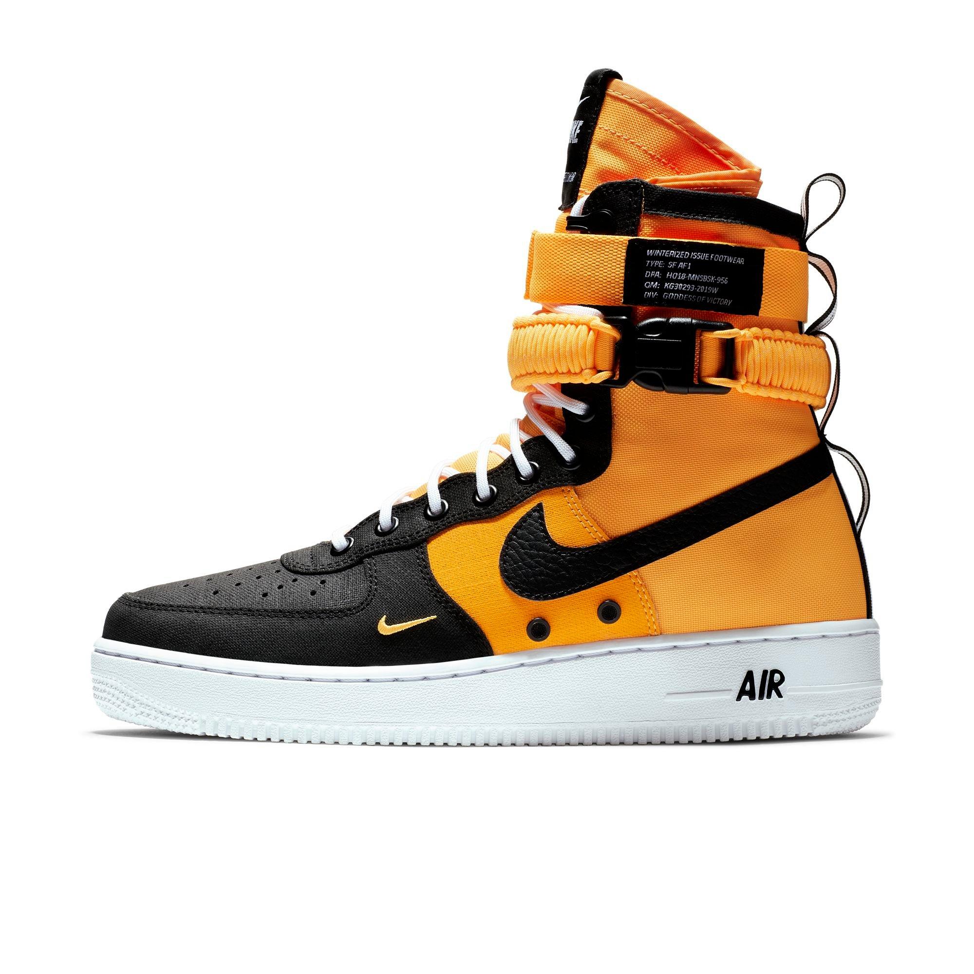 black and yellow air force 1 high