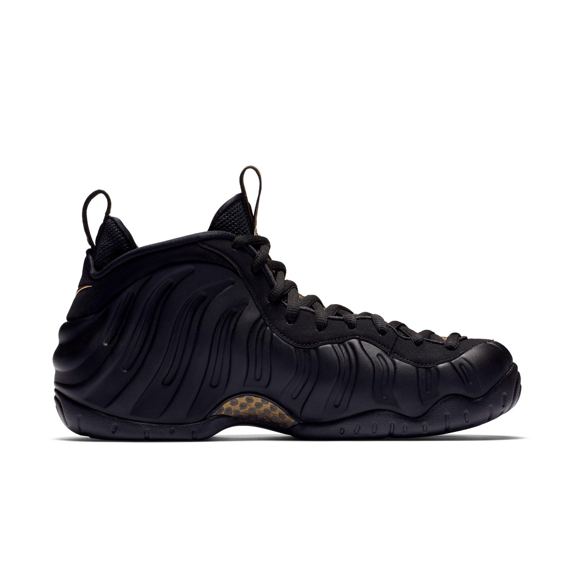 black and gold foamposite mens
