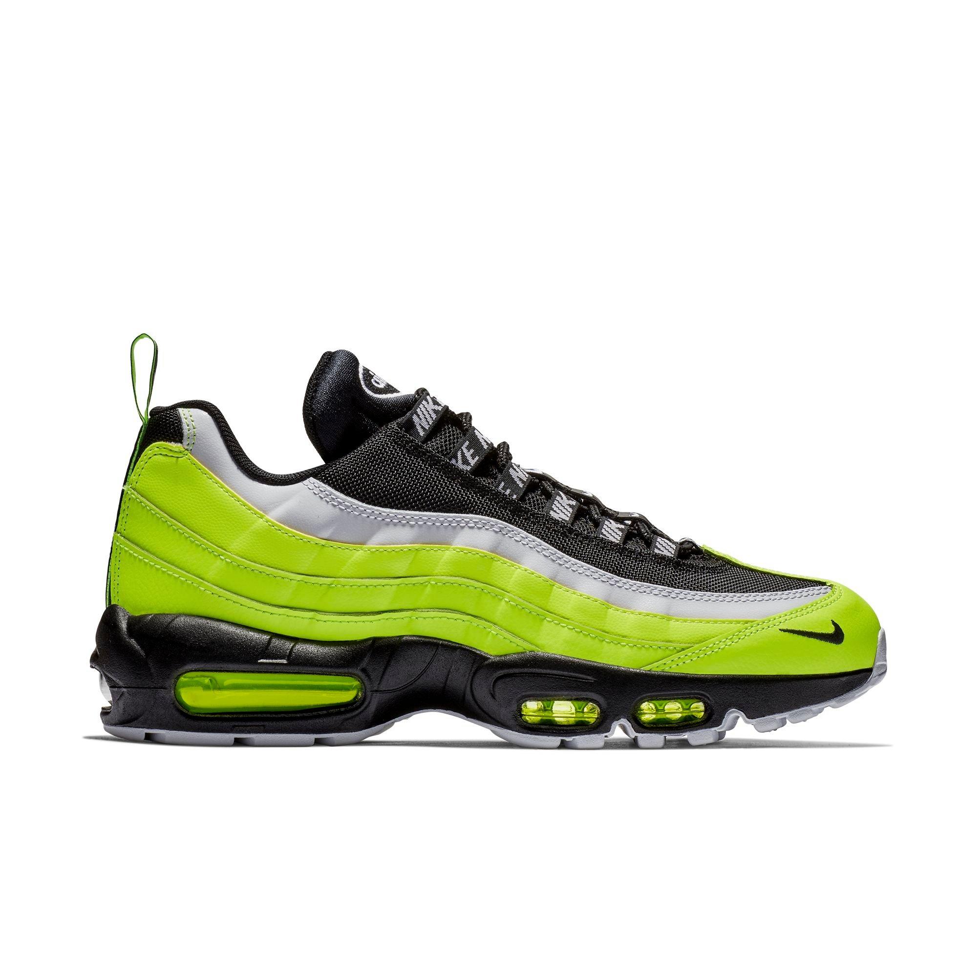 lime green and black air max