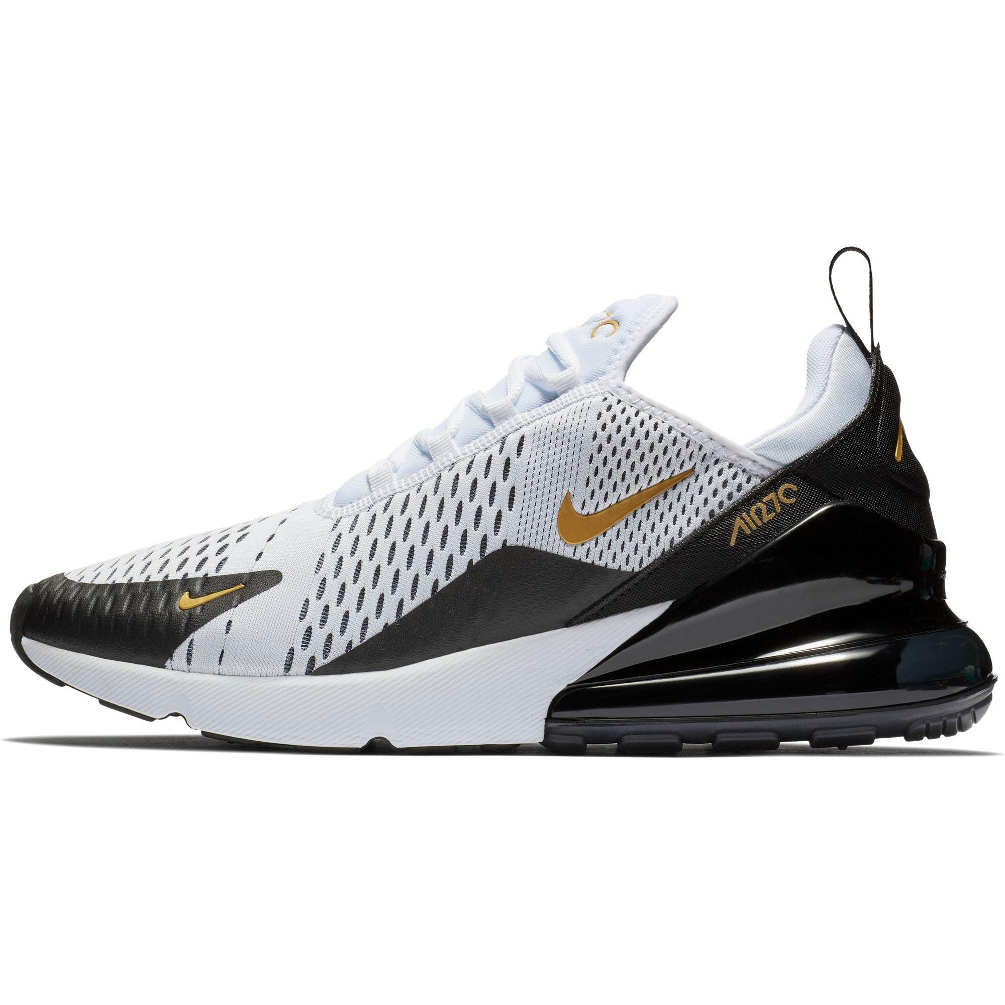 air max 270 black white and gold