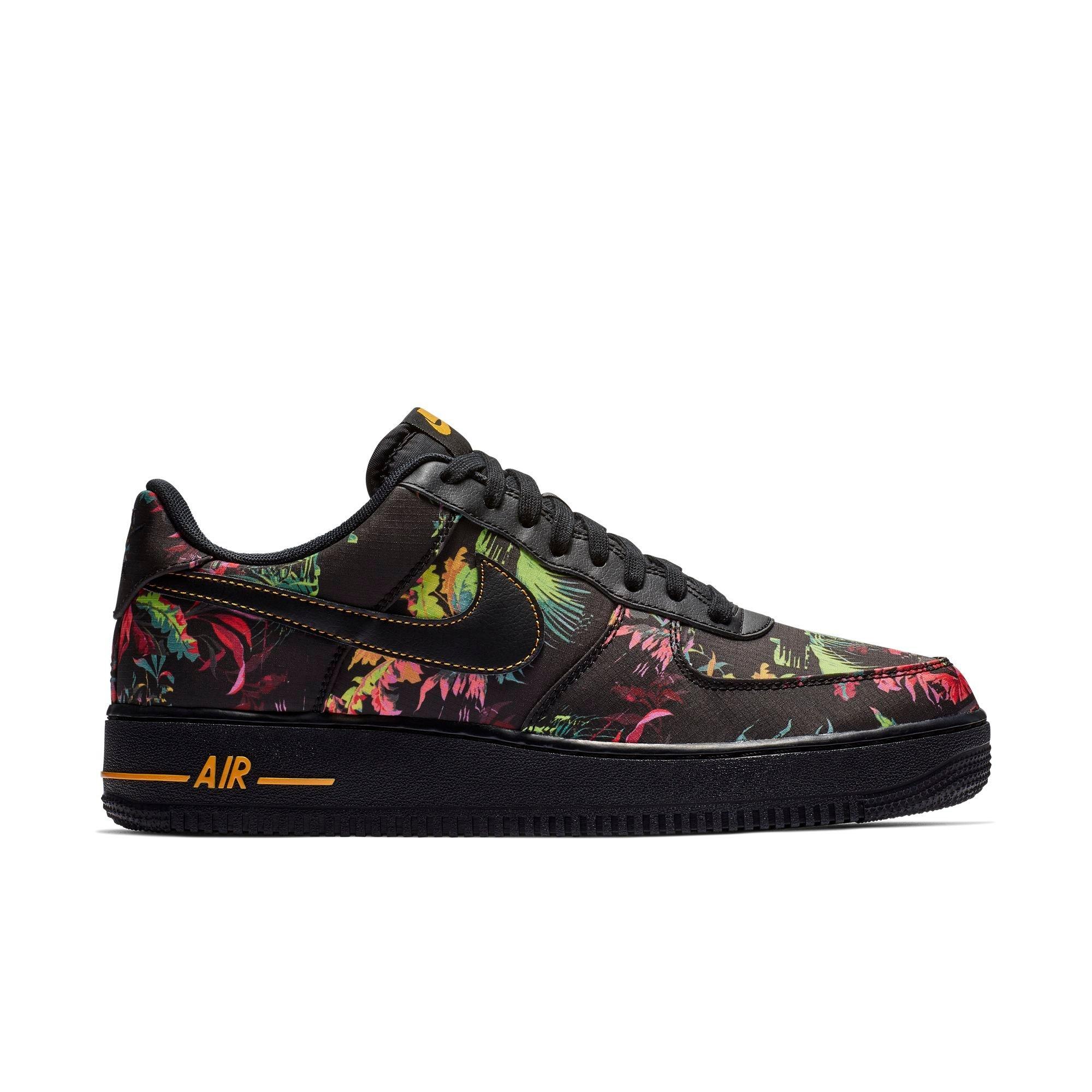 nike black and floral shoes