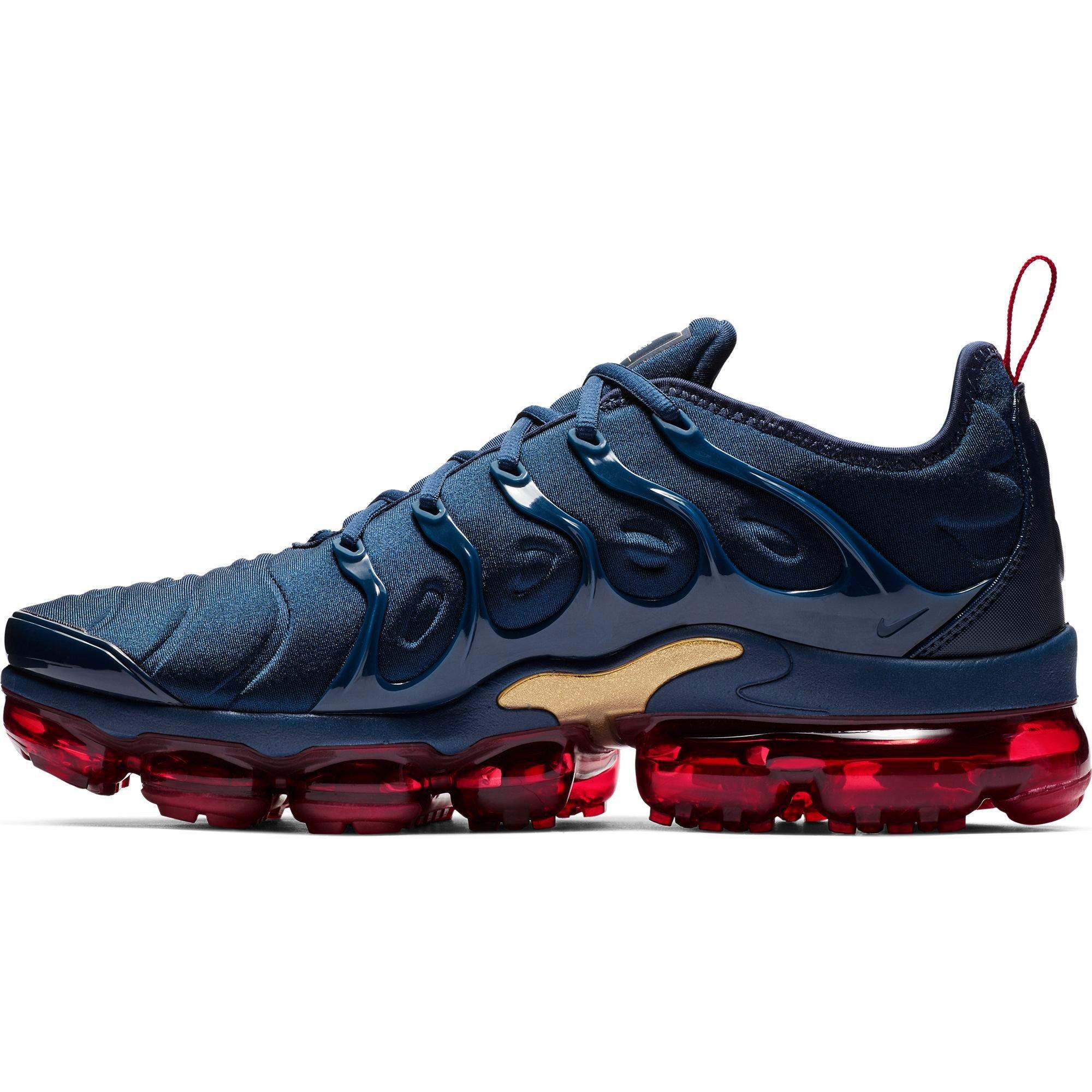 vapormax navy blue and red